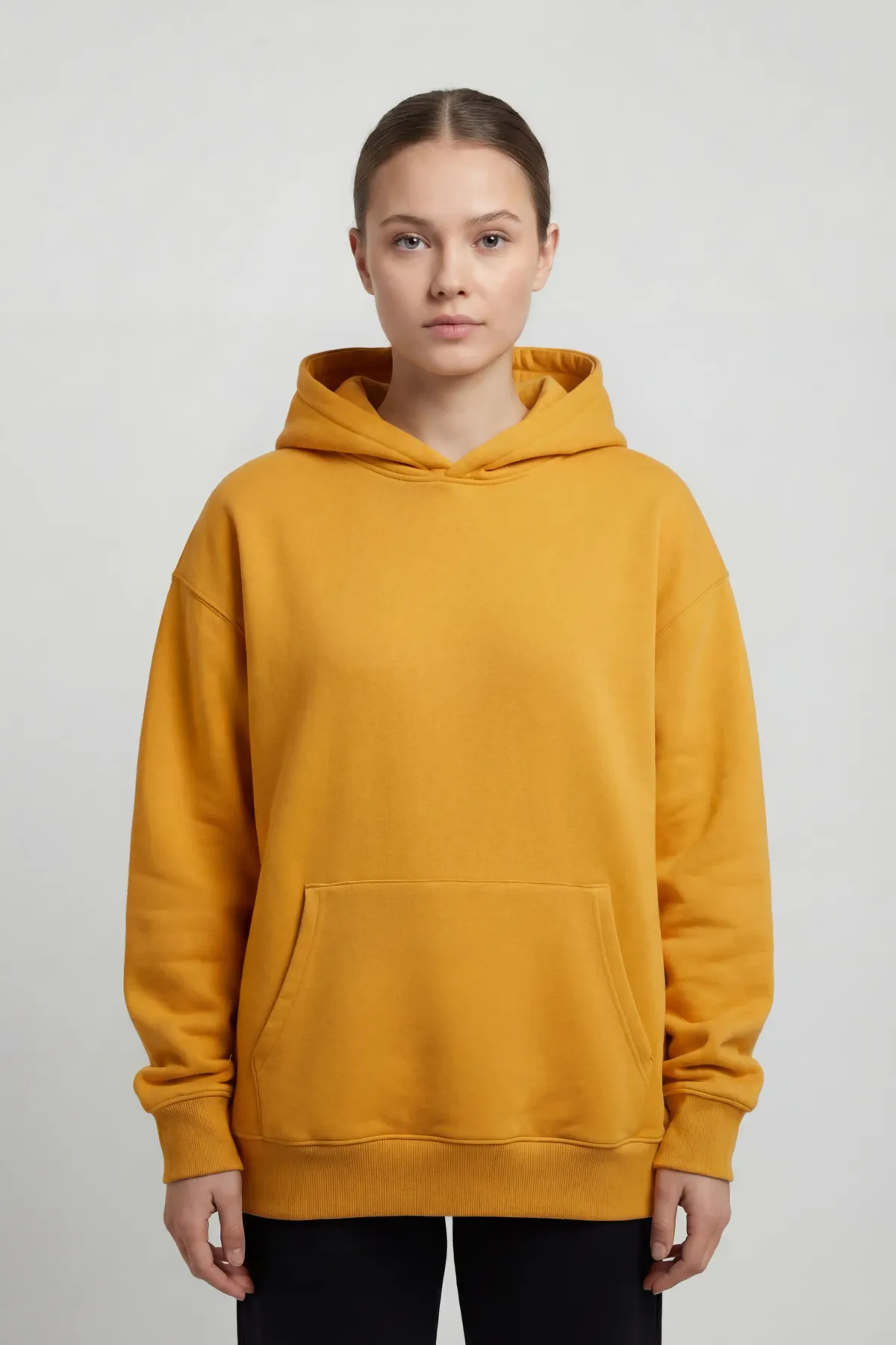 Women's Classic Oversized Hoodie in Mustard