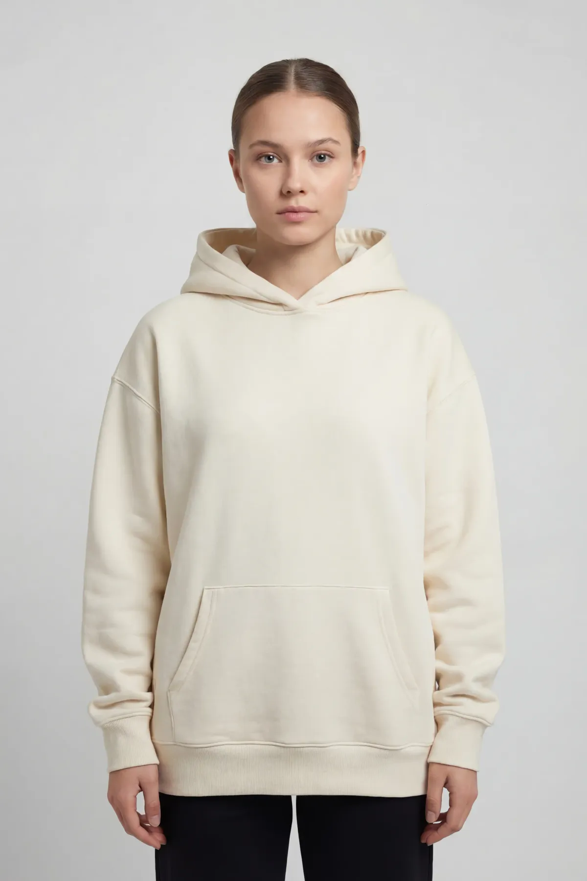 Women's Classic Oversized Hoodie in Off White