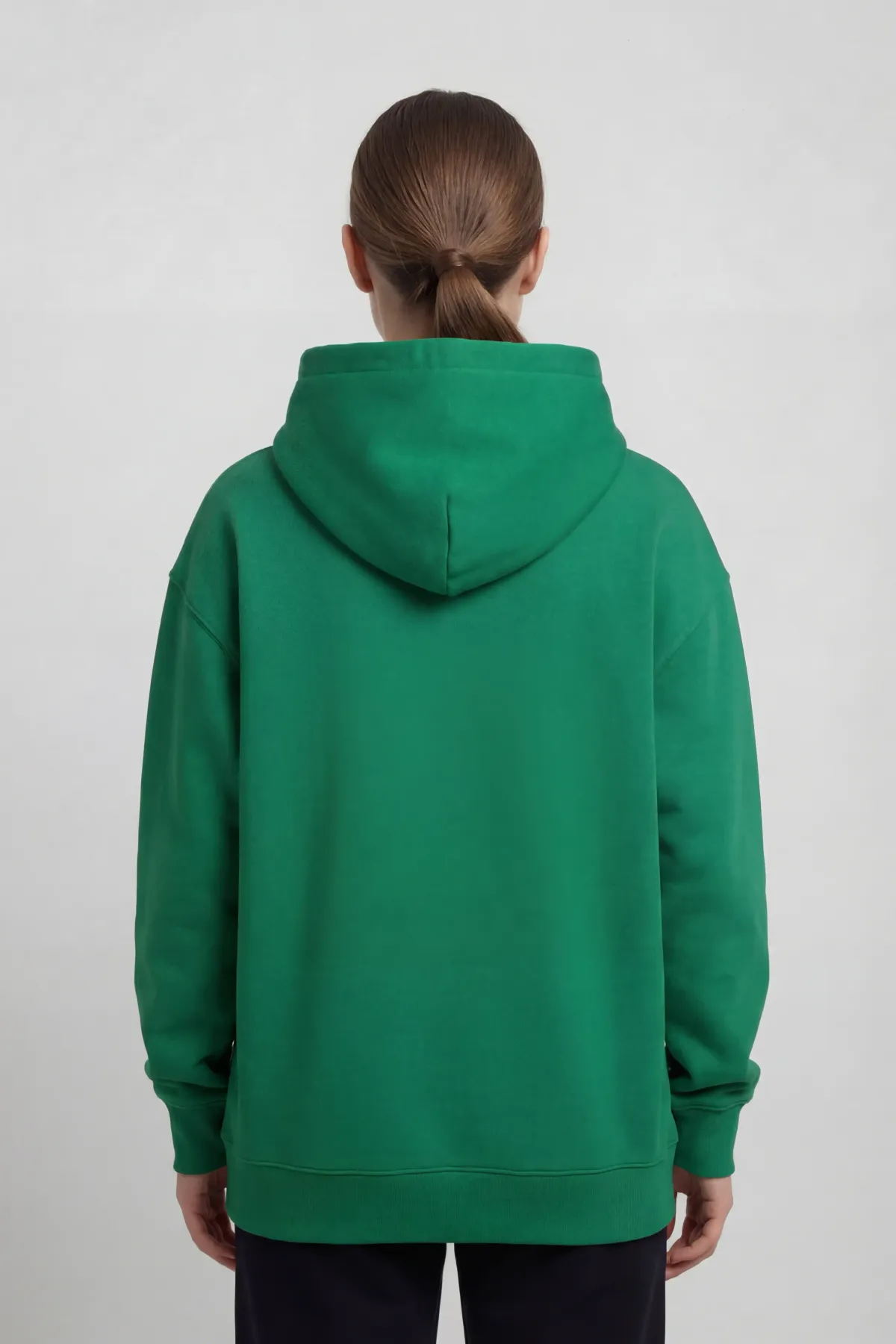 Classic Oversized Hoodie in Pine Green, back