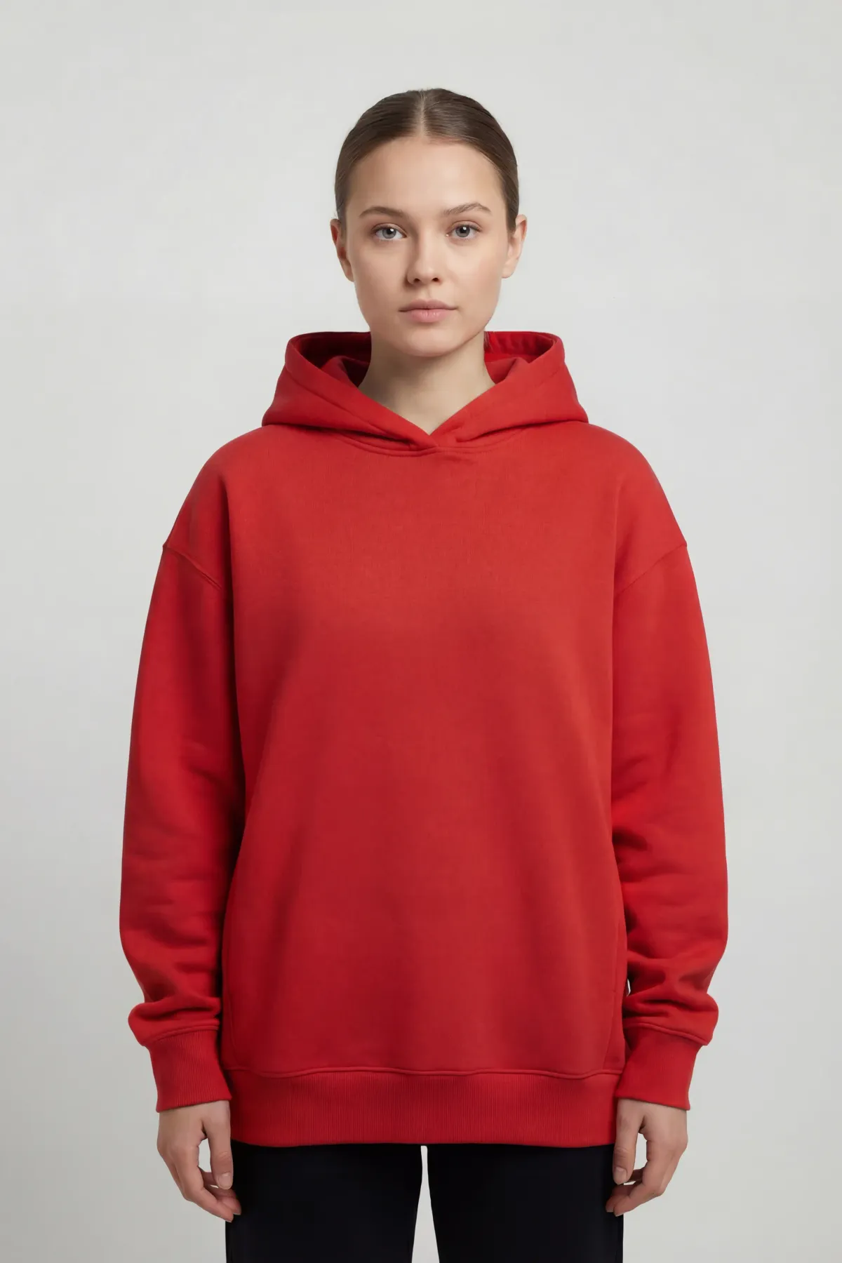 Women's Classic Oversized Hoodie in Red