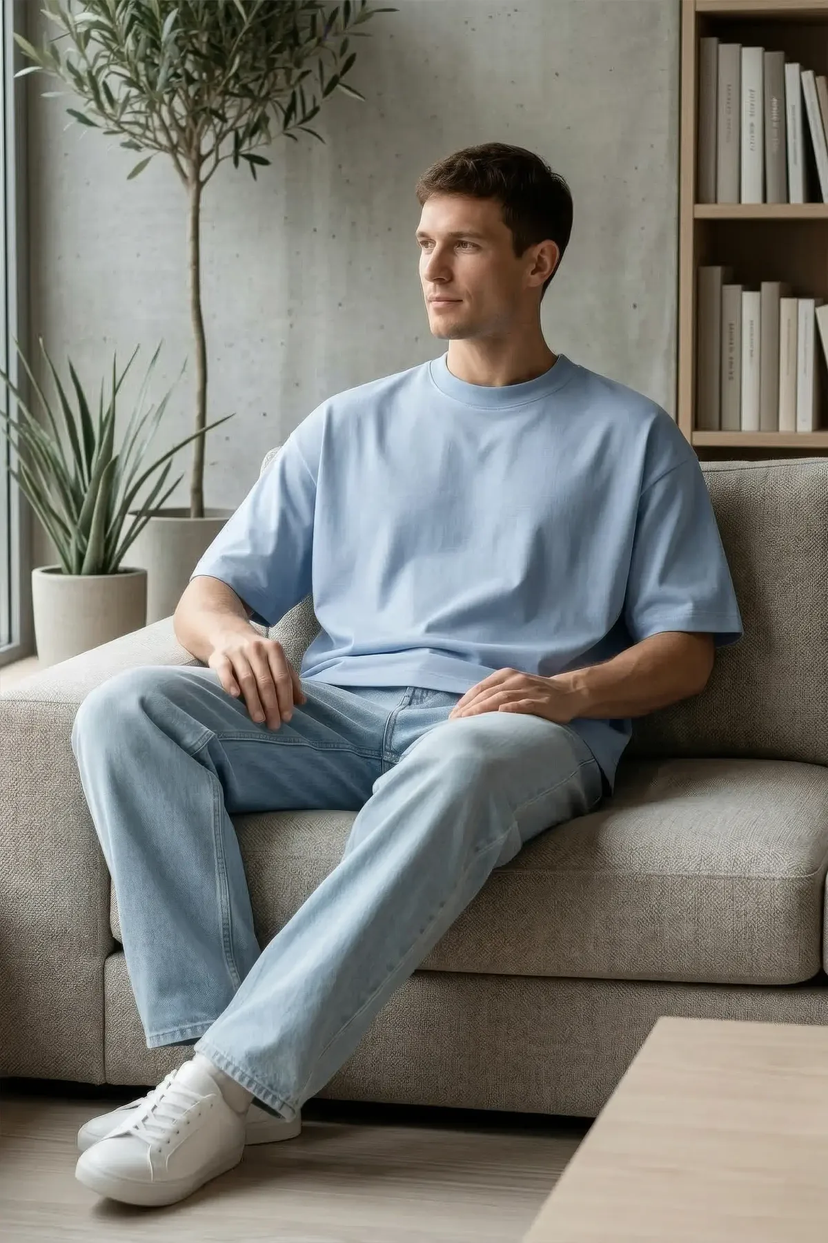 Classic Oversized in Light Blue