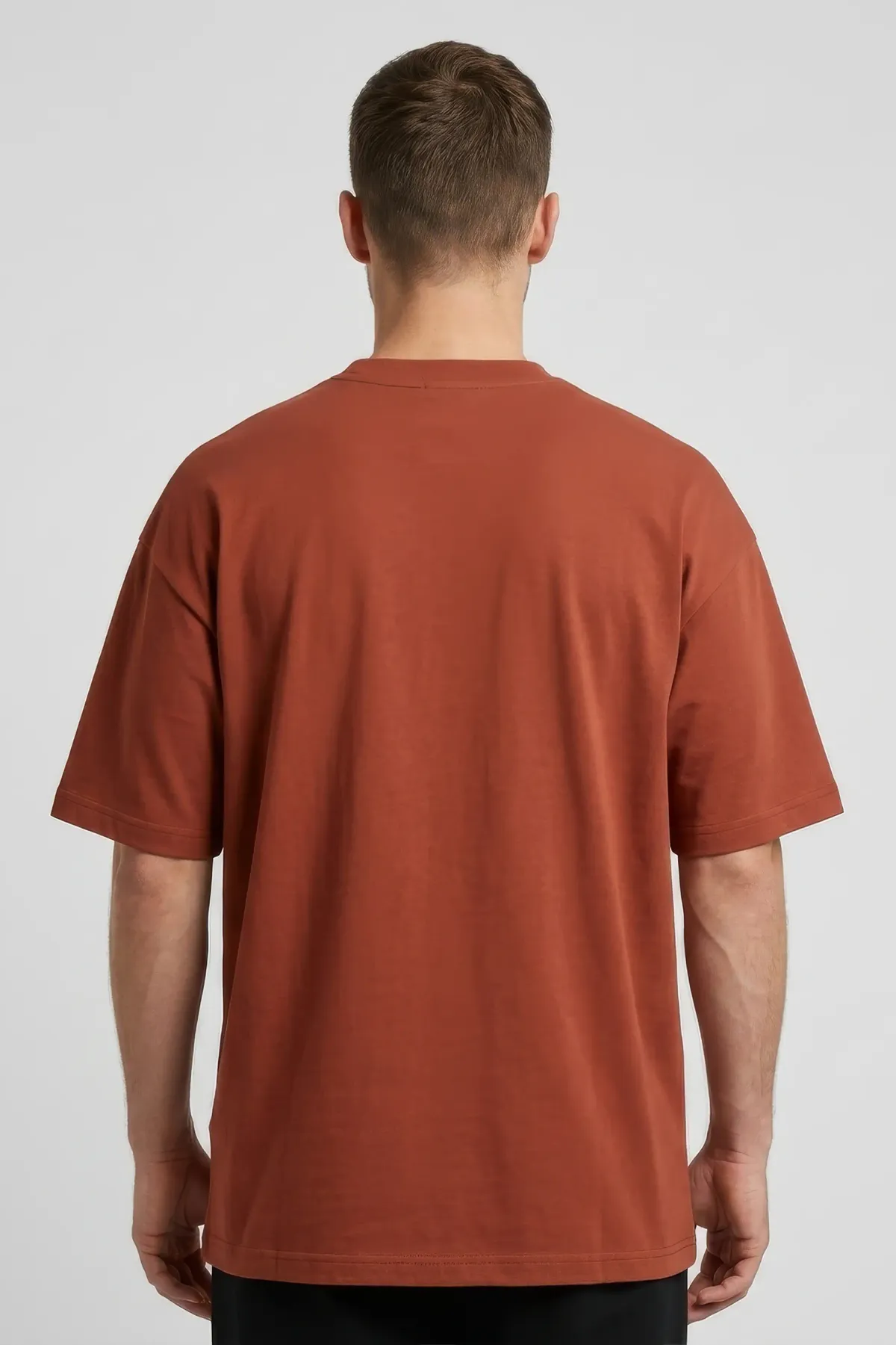 Classic Oversized in Rust Brown, back