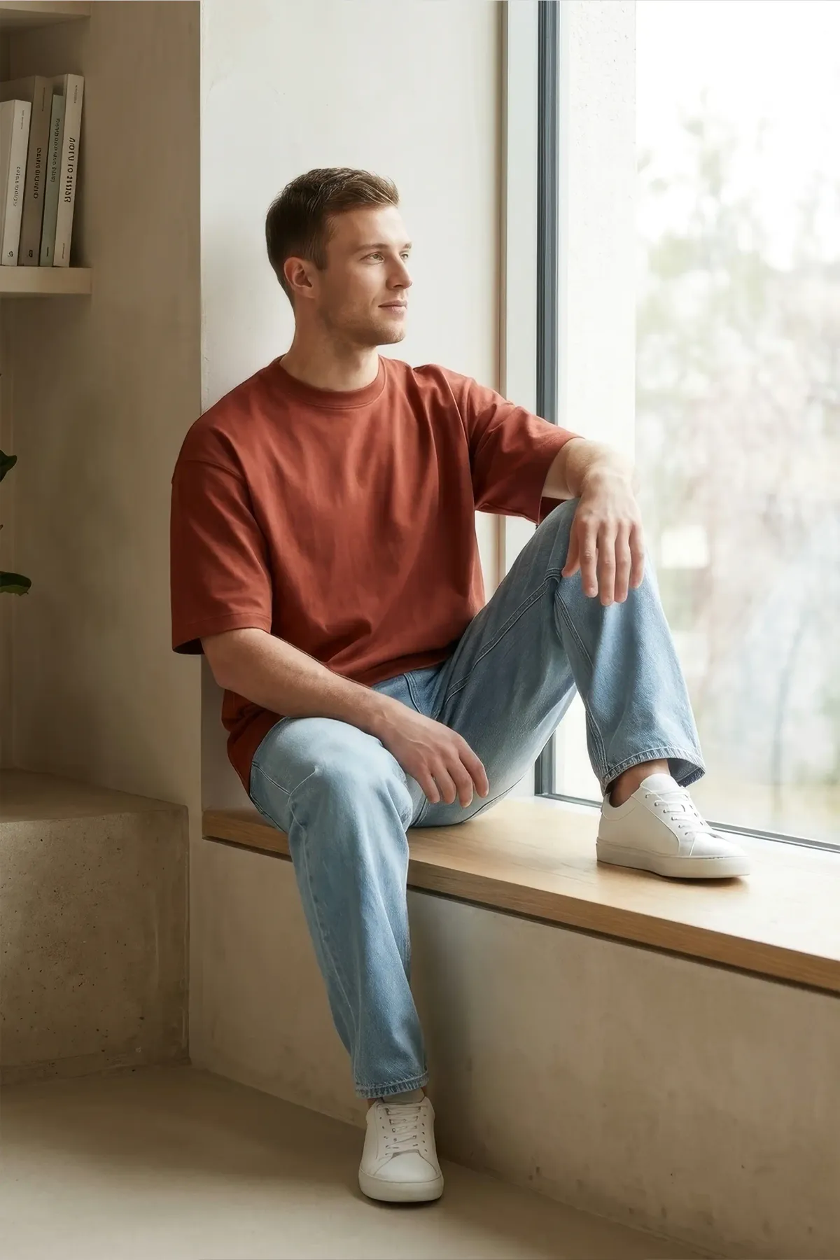 Classic Oversized in Rust Brown
