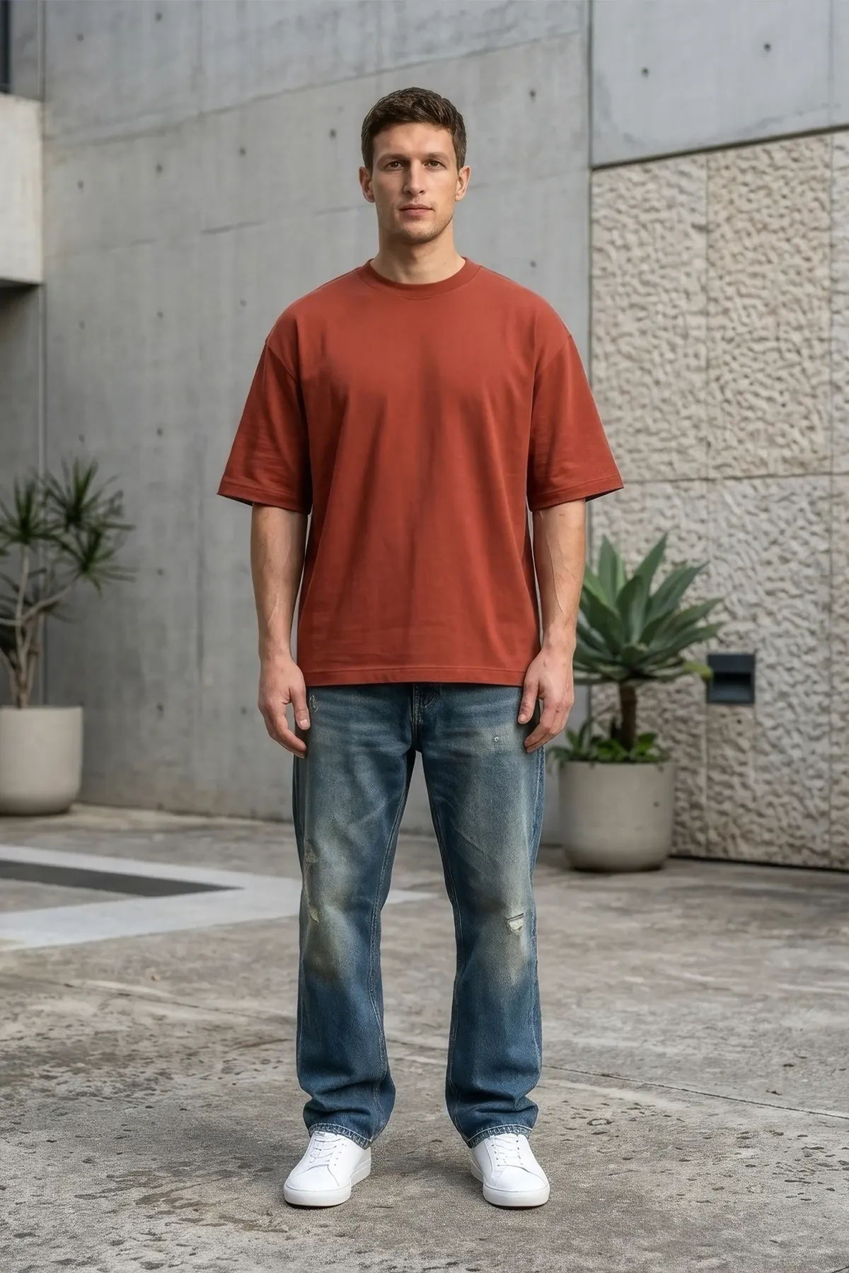 Classic Oversized in Rust Brown