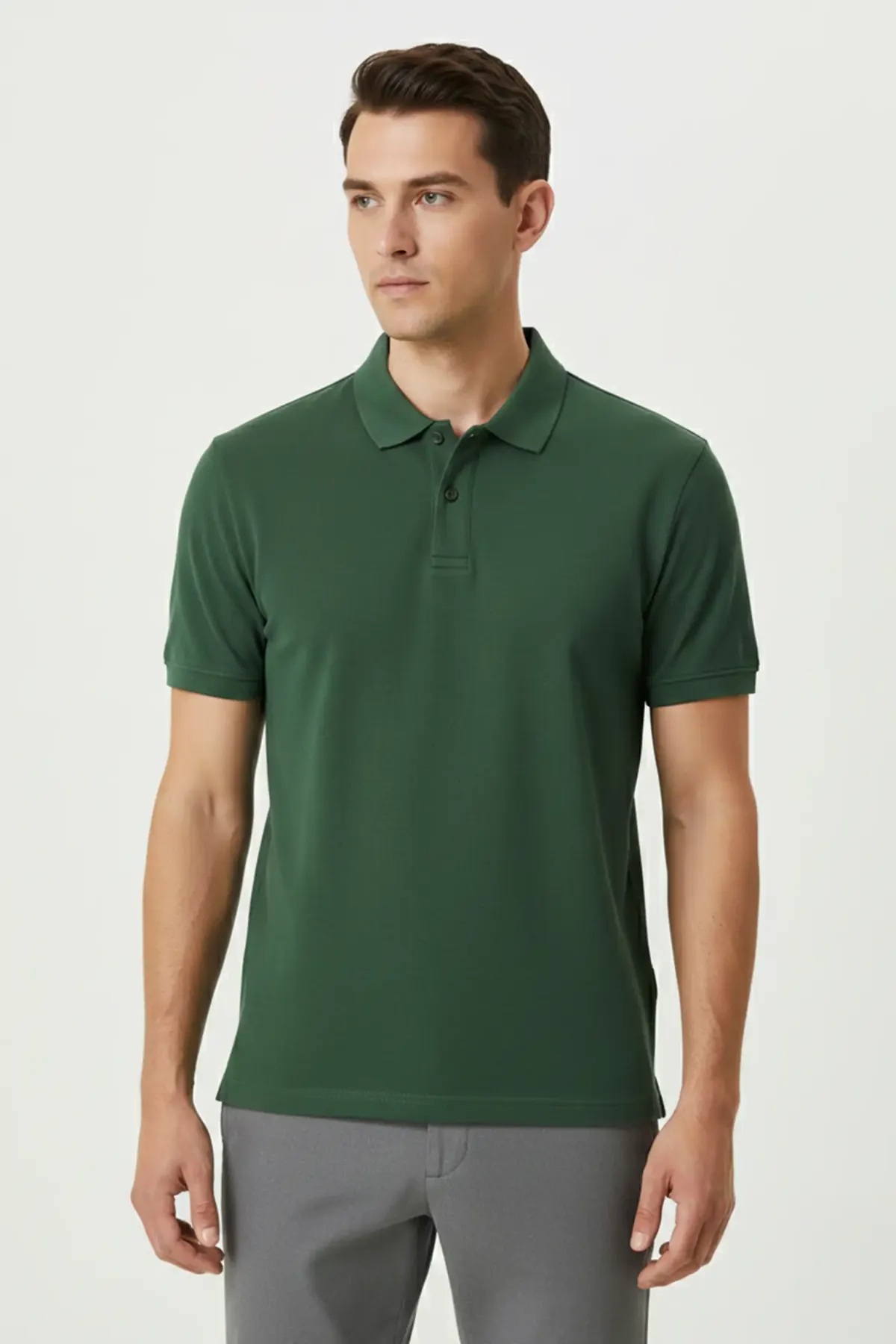 Men's Classic Polo in Bottle Green