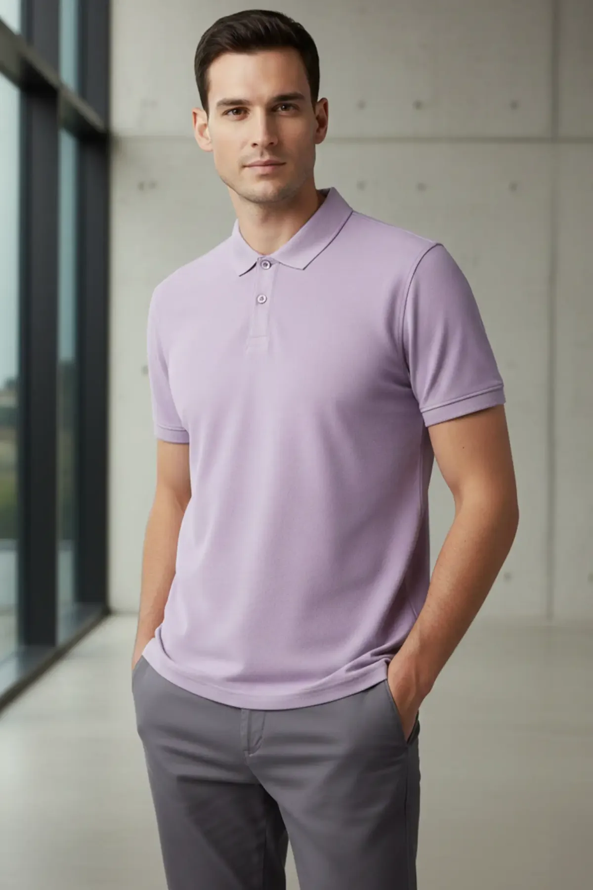 Classic Polo in Lavender