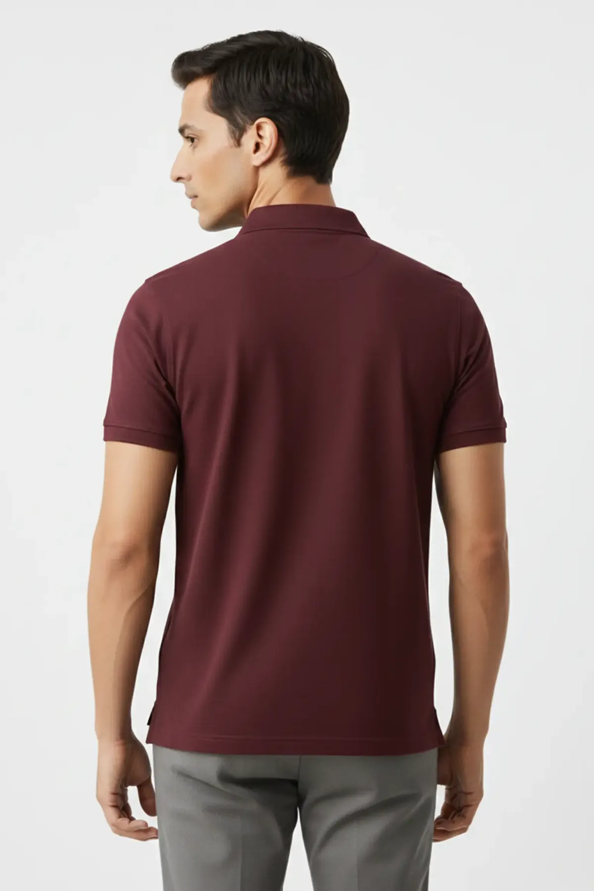 Classic Polo in Maroon, back