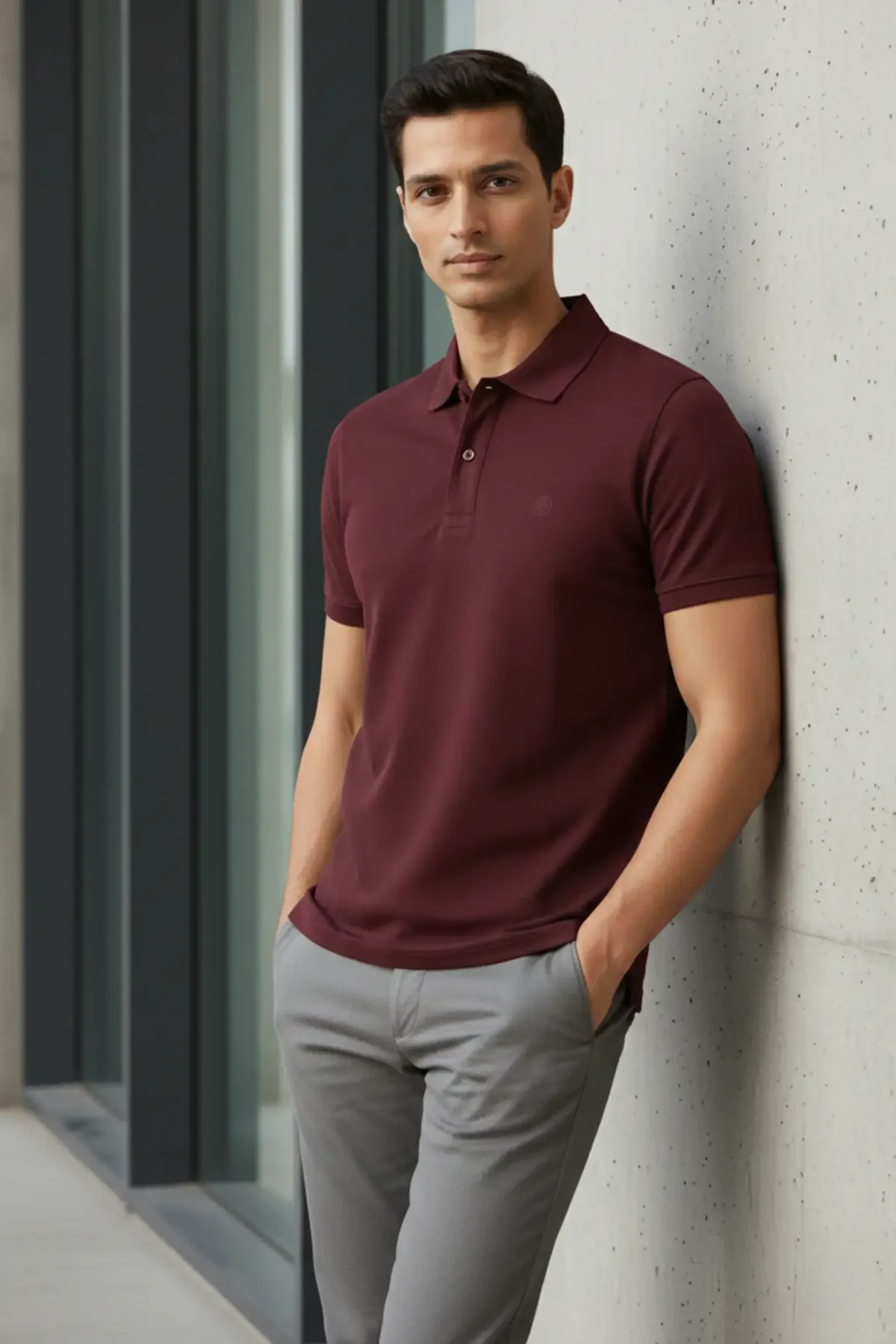 Classic Polo in Maroon
