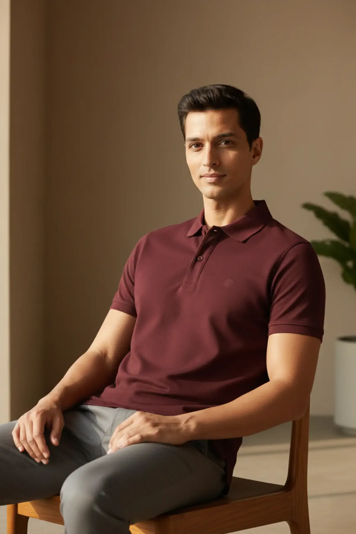 Classic Polo in Maroon