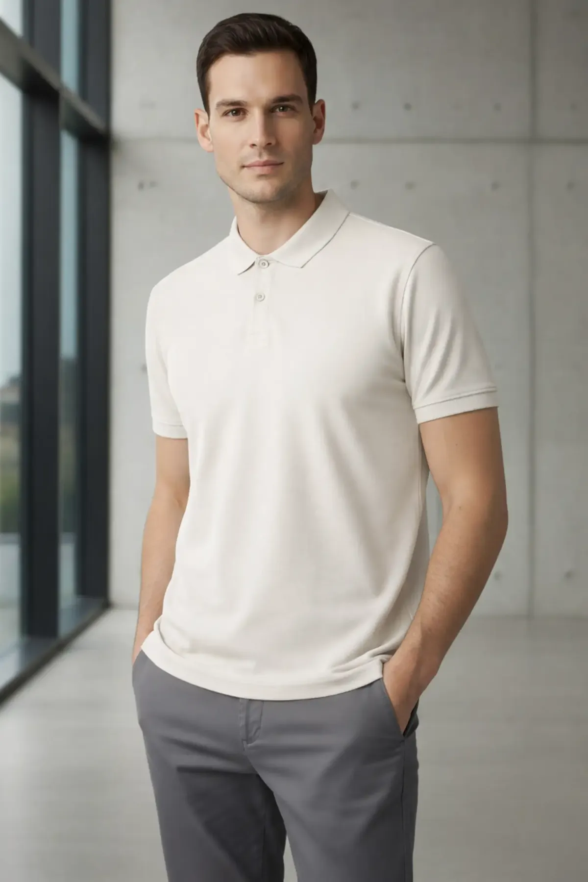 Classic Polo in Off White