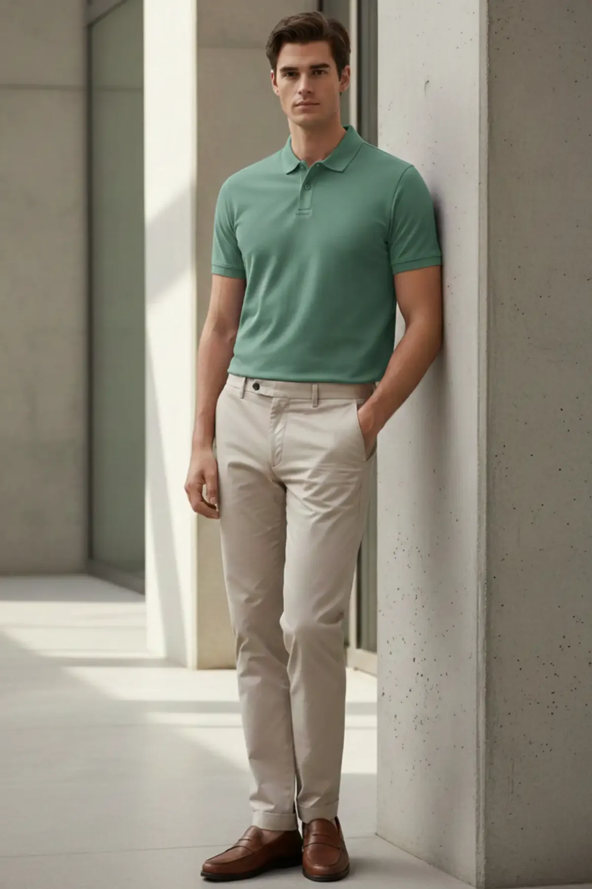 Classic Polo in Pista Green
