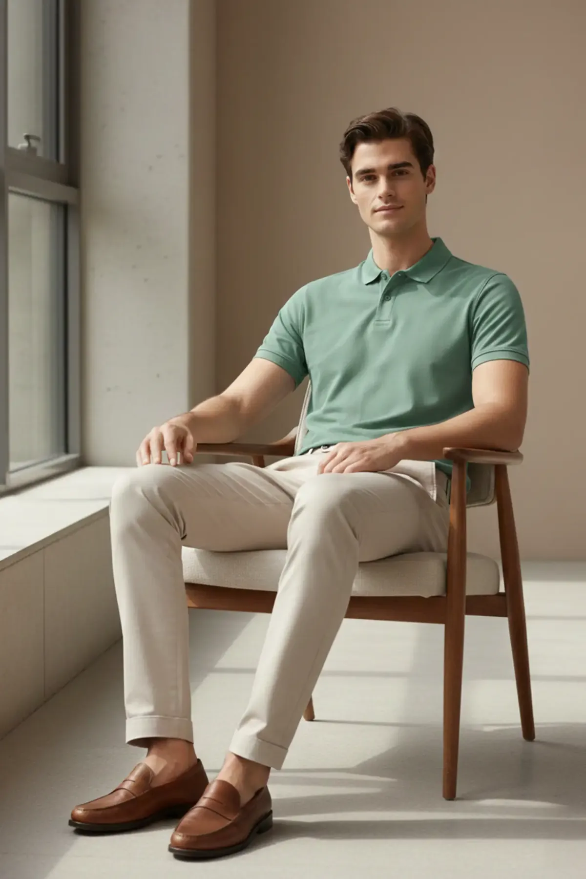 Classic Polo in Pista Green