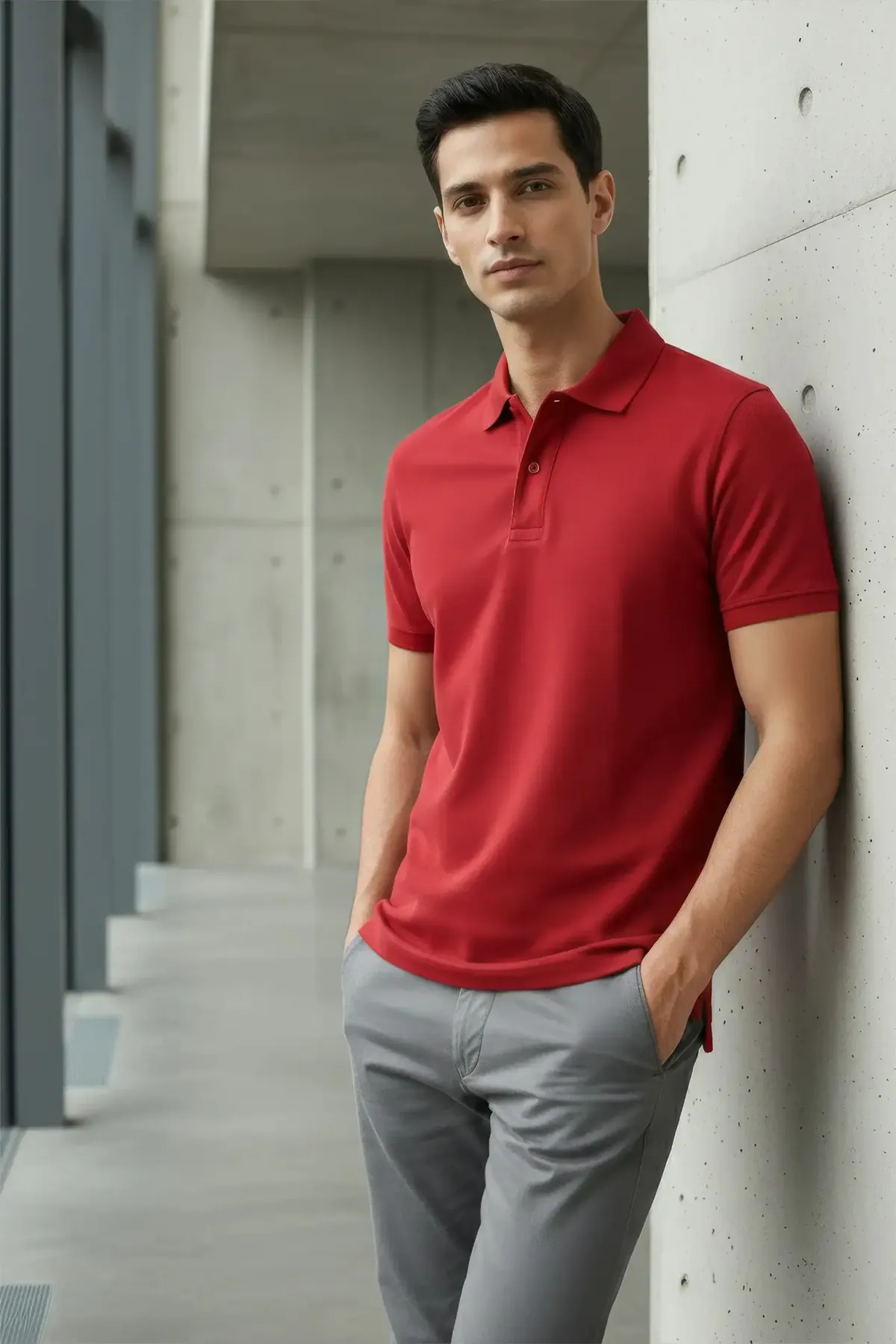 Classic Polo in Red