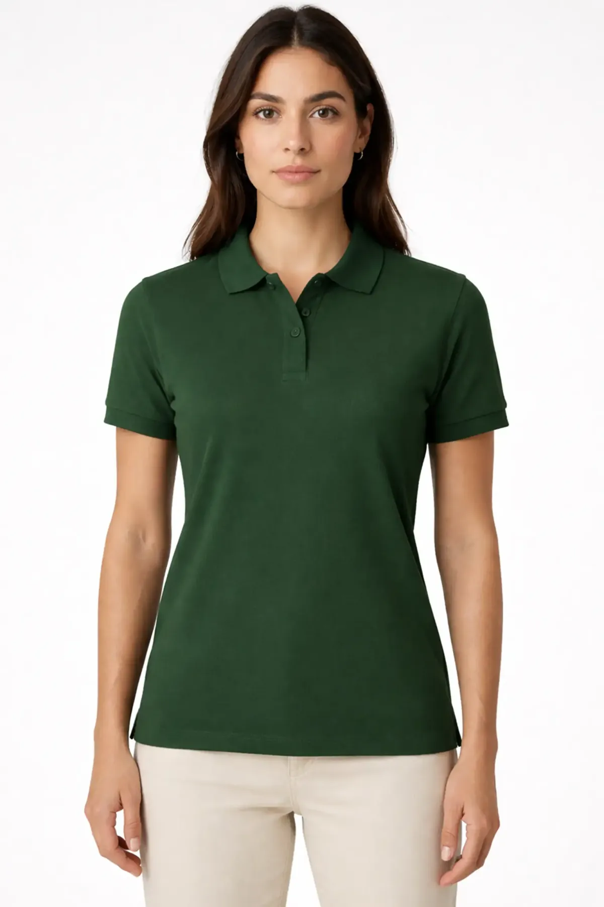 Women's Classic Polo in Bottle Green