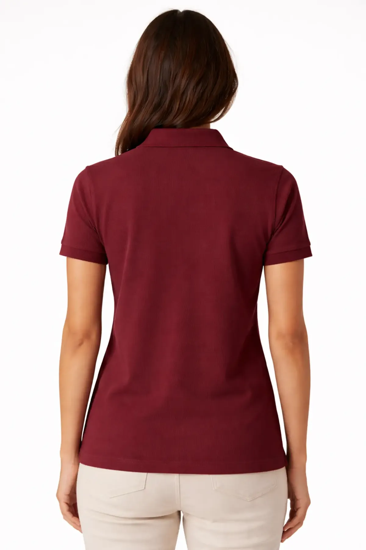 Classic Polo in Maroon, back