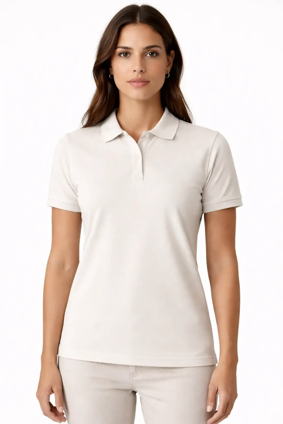Women's Classic Polo in Off White