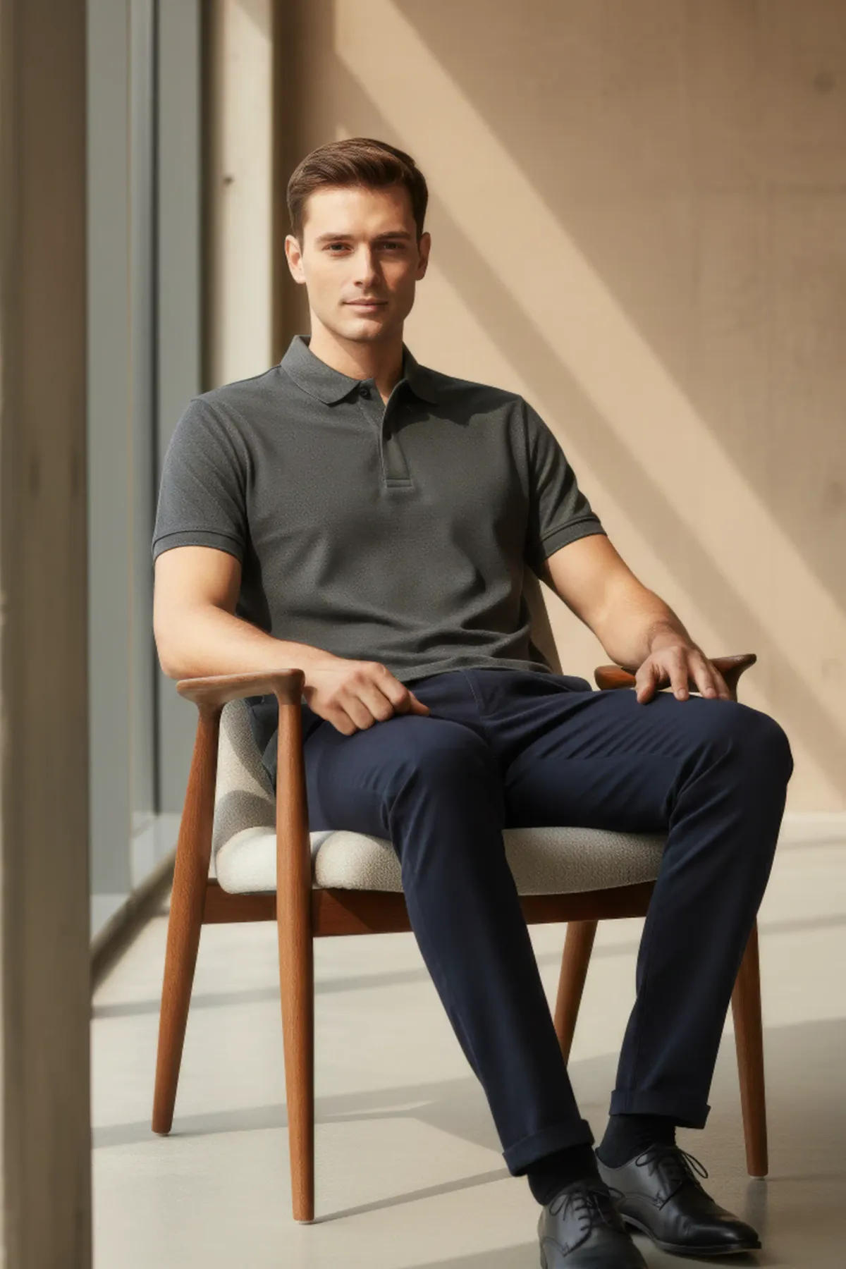 Heavy Polo in Charcoal Melange