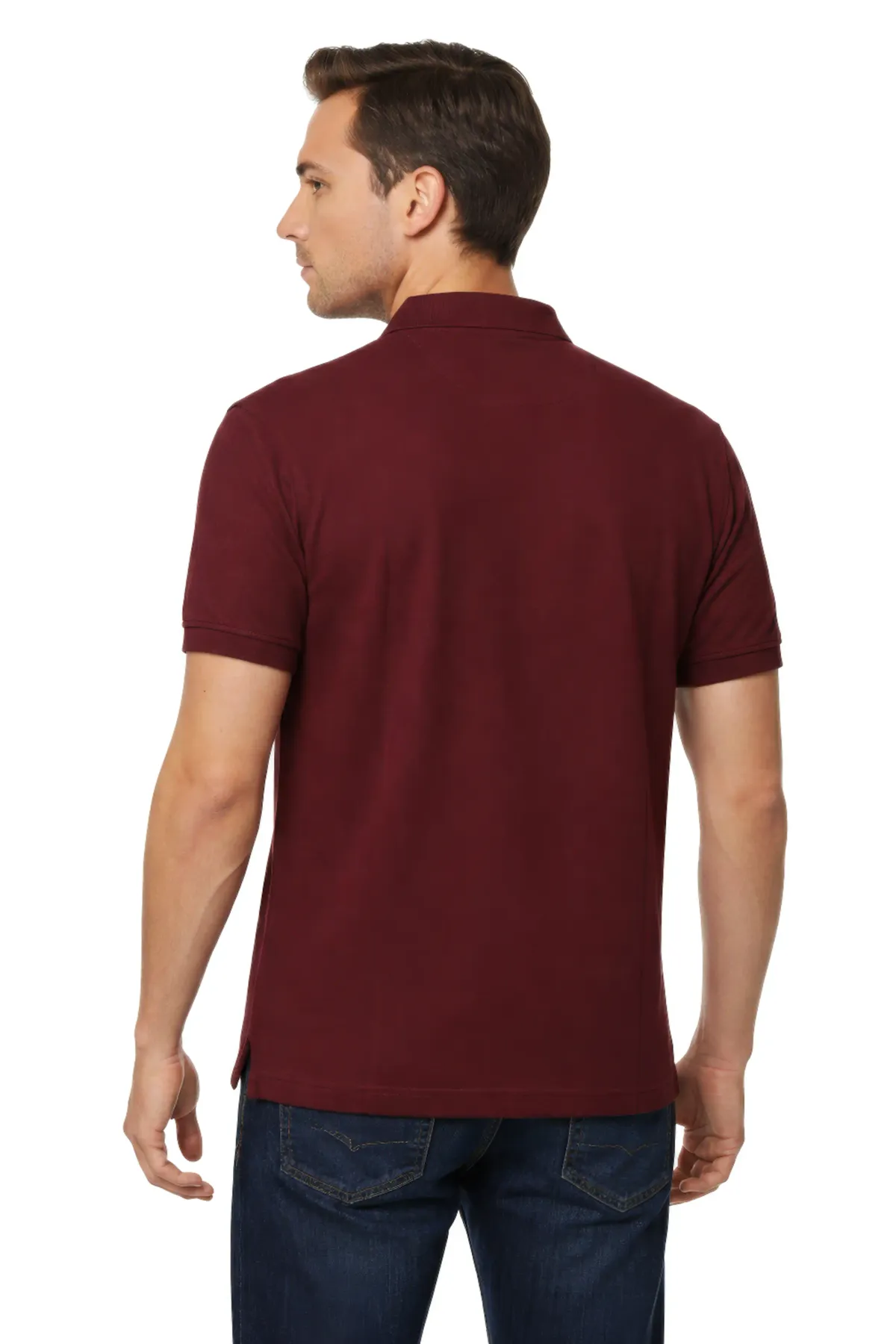 Heavy Polo in Maroon, back