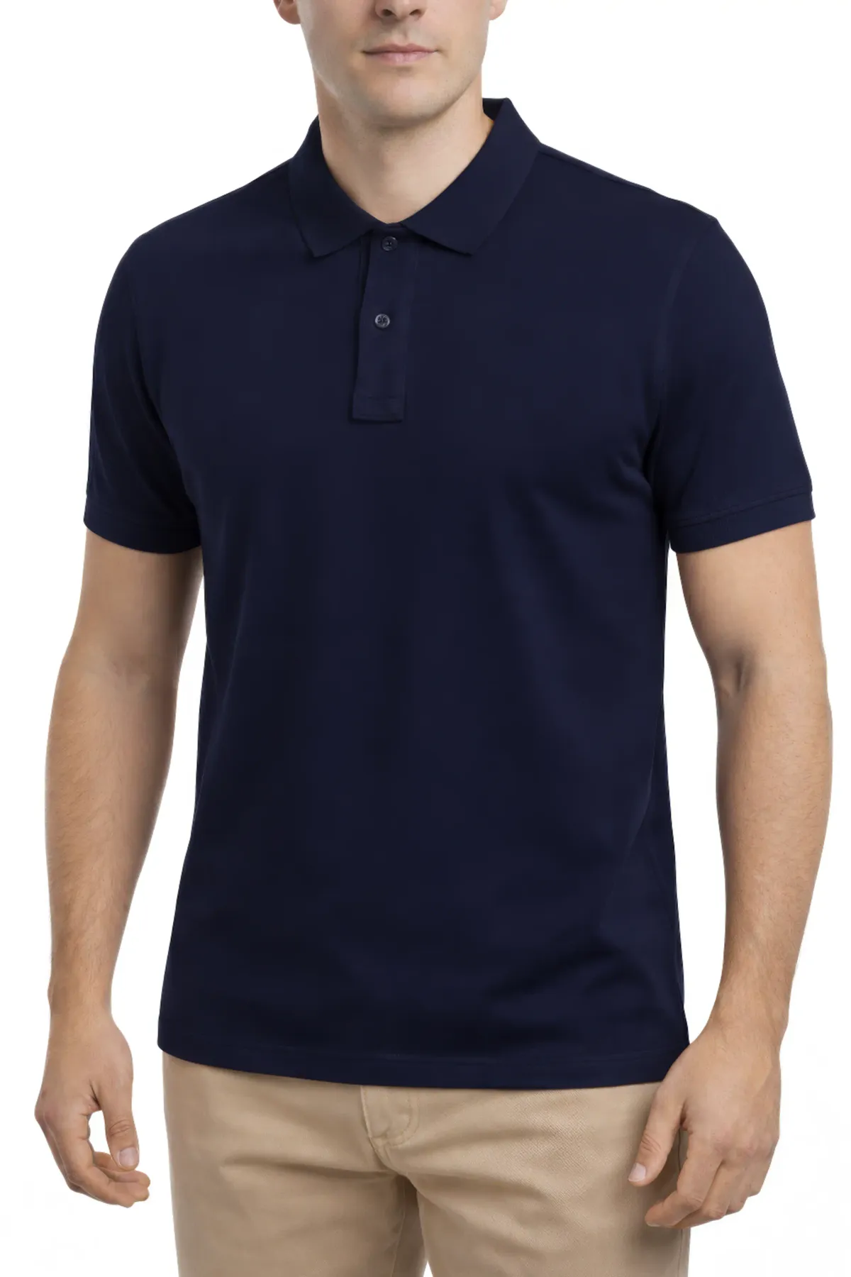 Men's Heavy Polo in Navy
