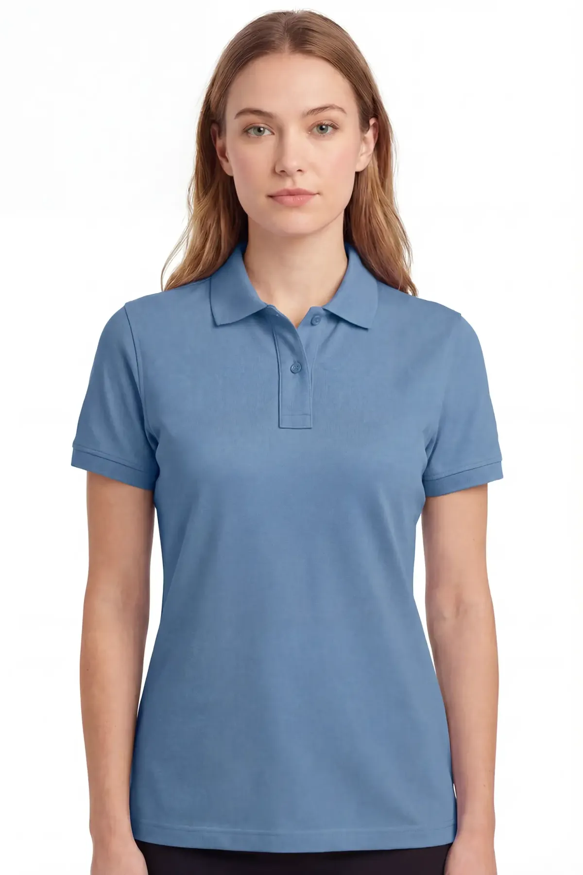 Women's Heavy Polo in Blue