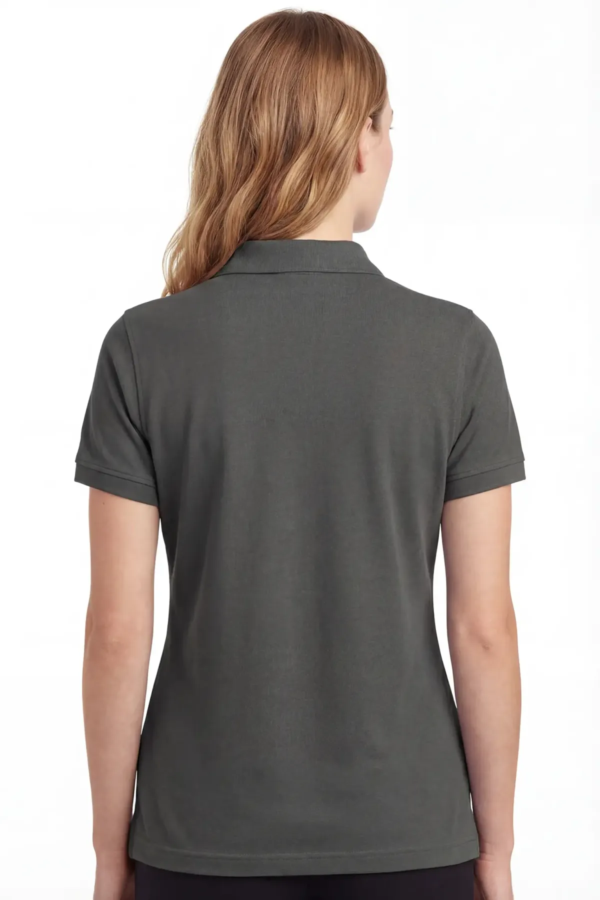Heavy Polo in Charcoal Melange, back