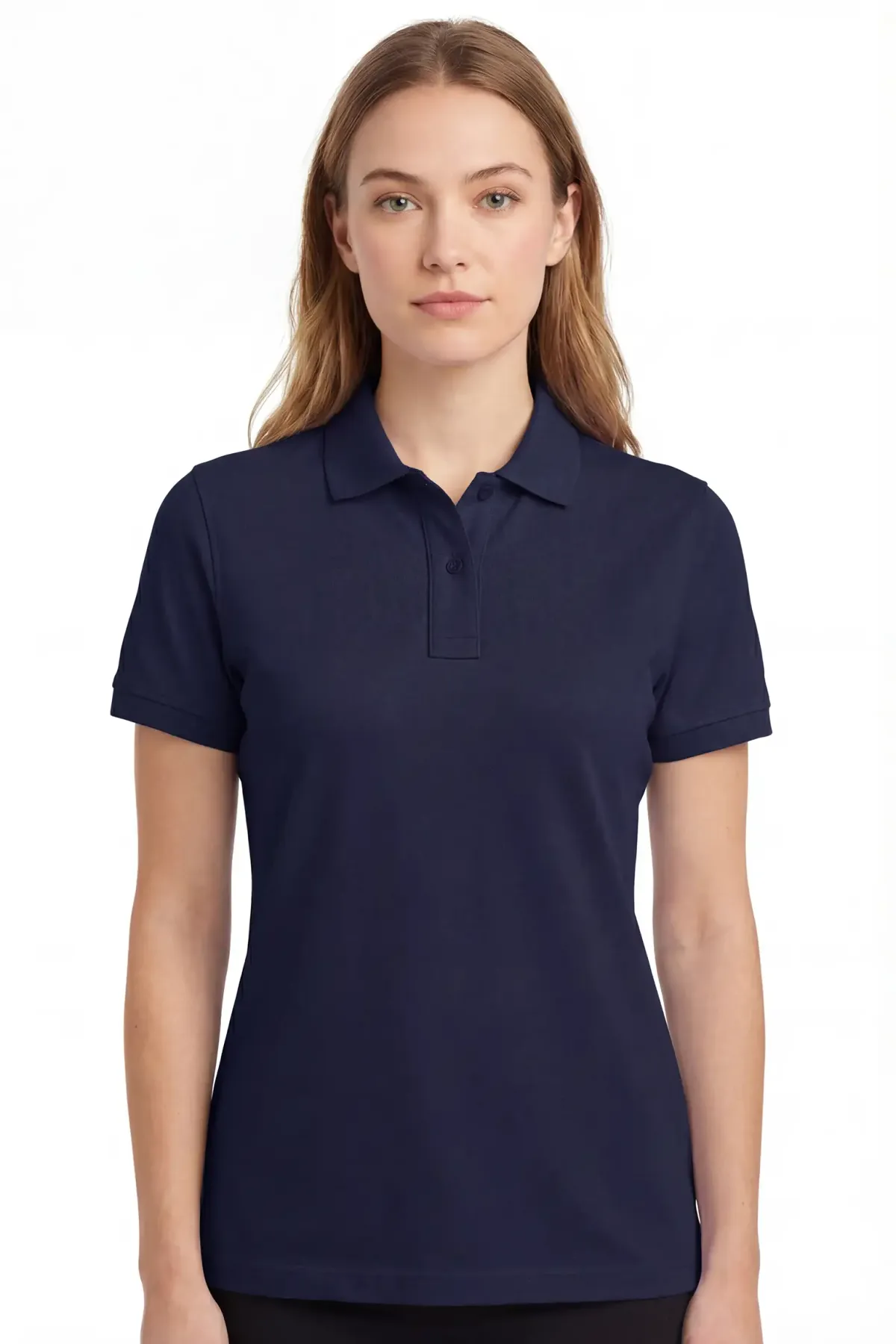 Women's Heavy Polo in Navy