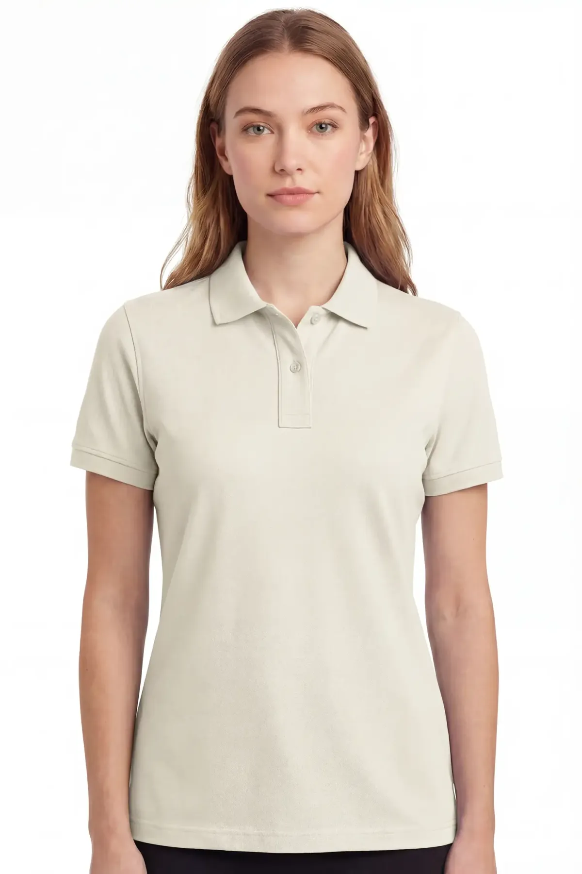 Women's Heavy Polo in Off White