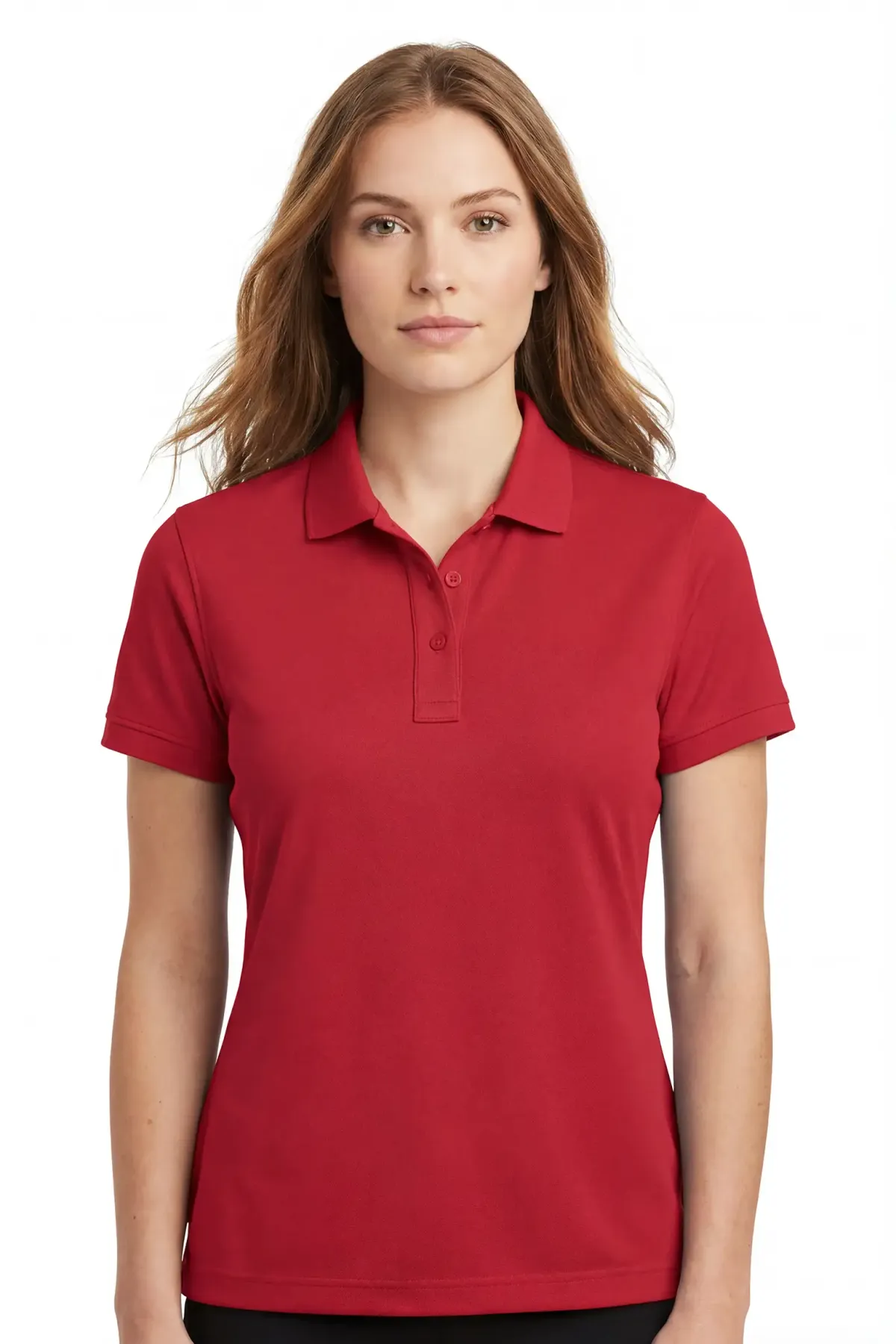Women's Heavy Polo in Red