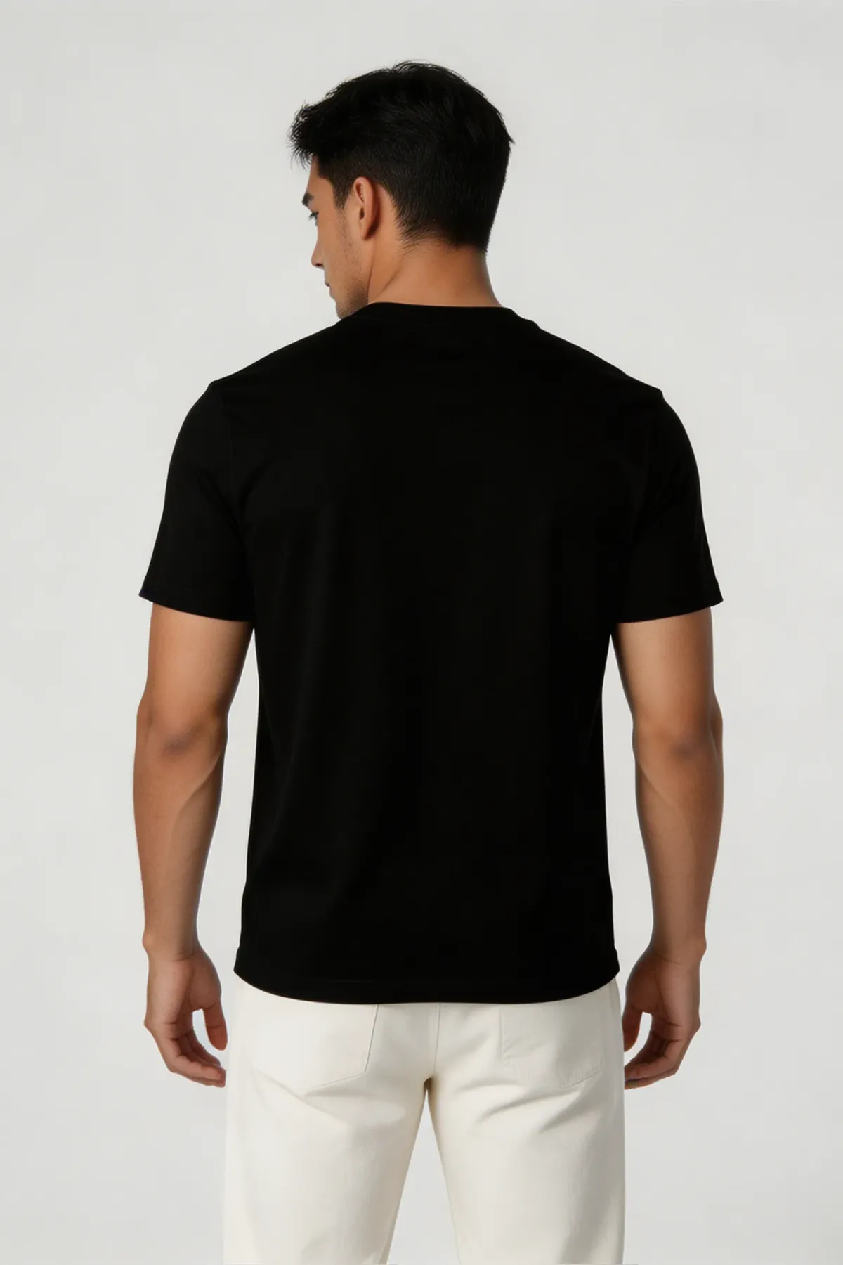 Signature Crewneck in Black, back