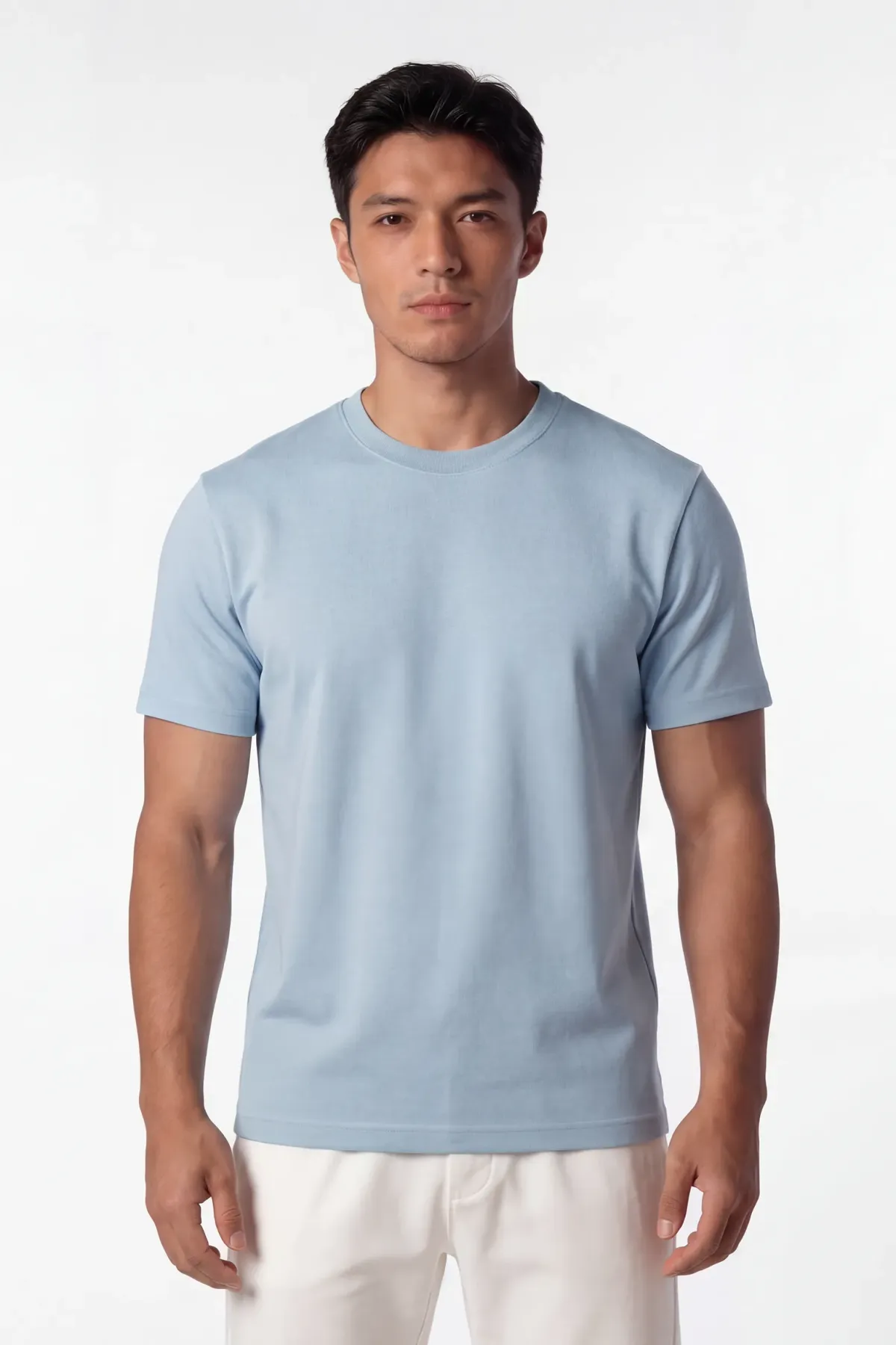 Men's Signature Crewneck in Light Blue
