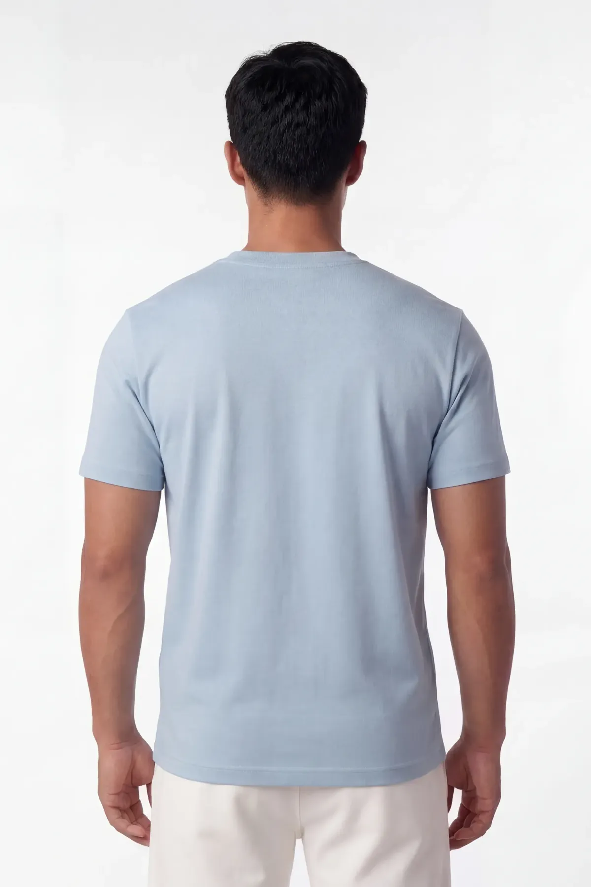 Signature Crewneck in Light Blue, back
