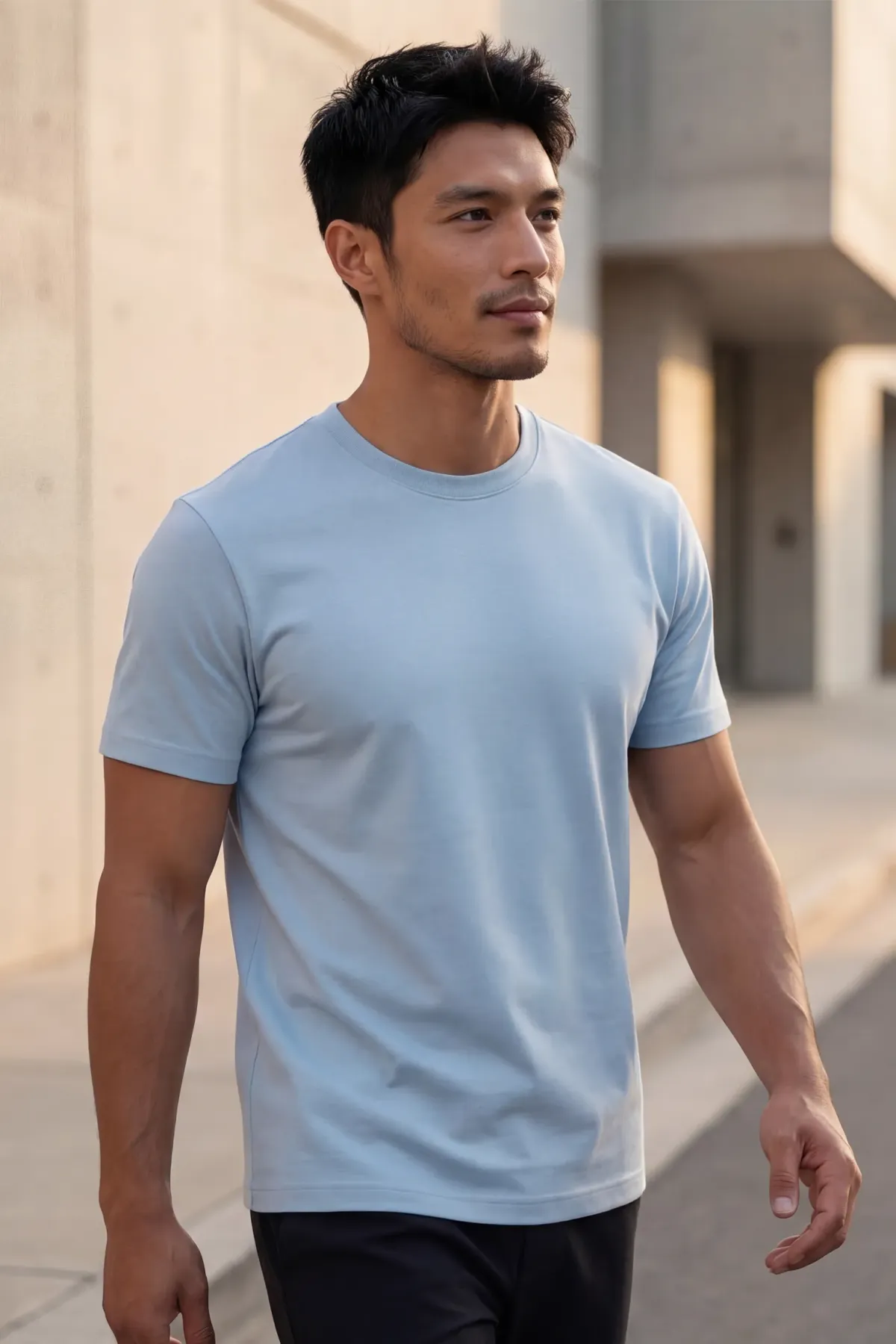 Signature Crewneck in Light Blue