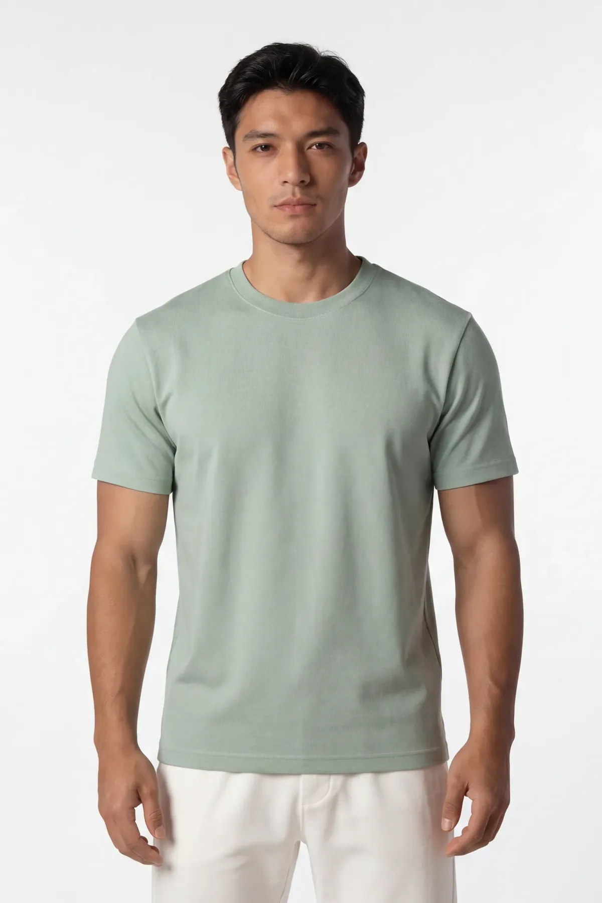 Men's Signature Crewneck in Light Green