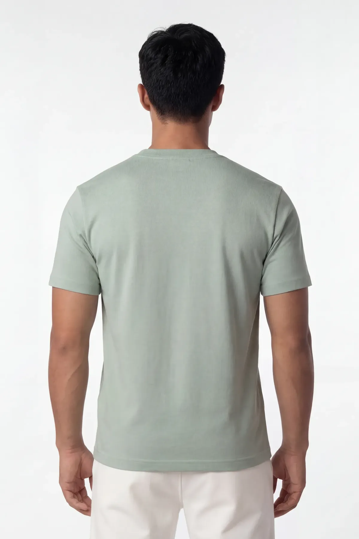 Signature Crewneck in Light Green, back