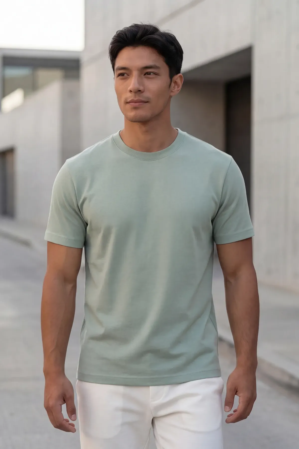 Signature Crewneck in Light Green