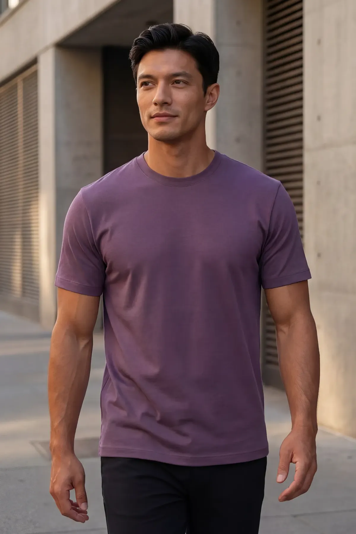 Signature Crewneck in Naga Plum