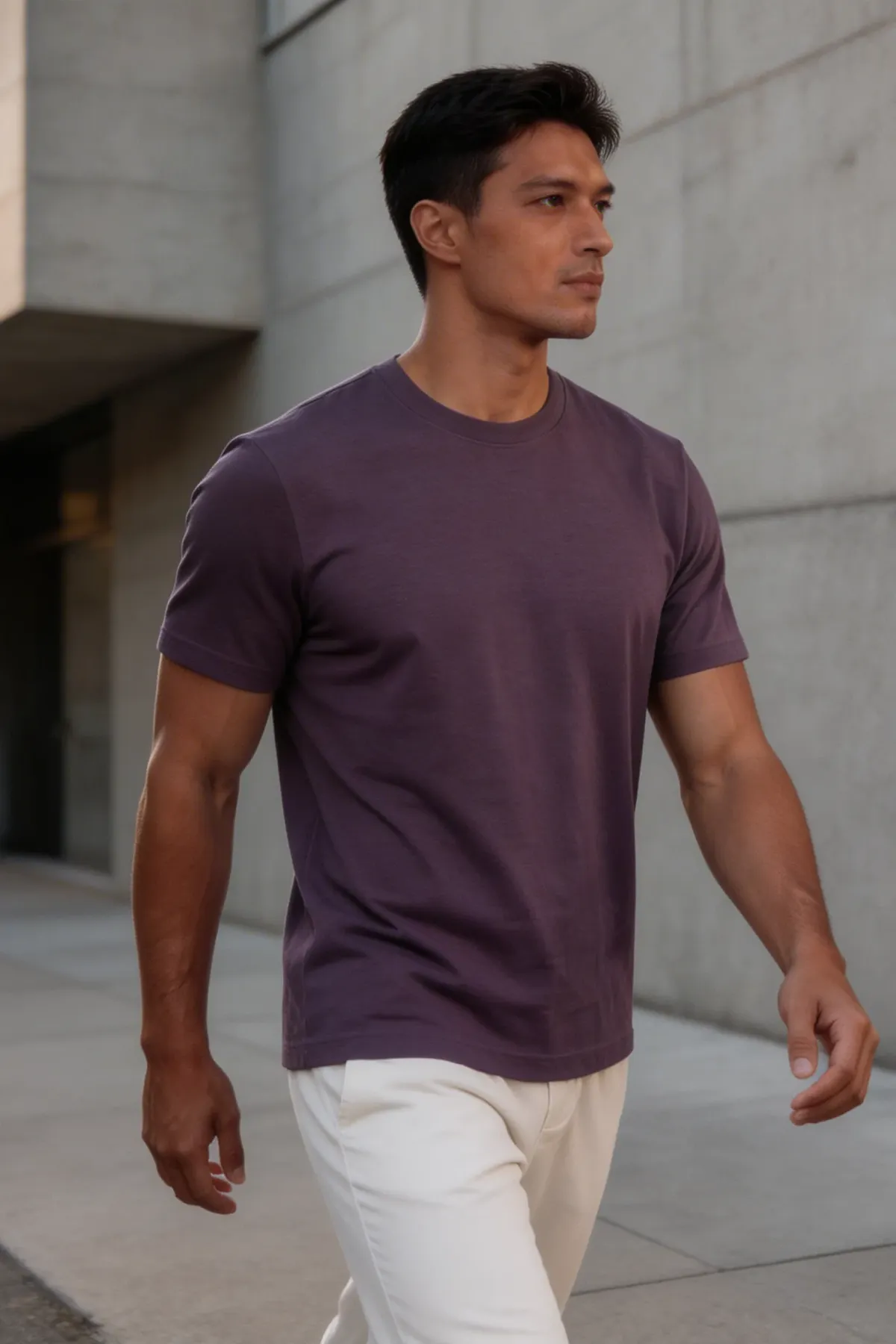 Signature Crewneck in Naga Plum