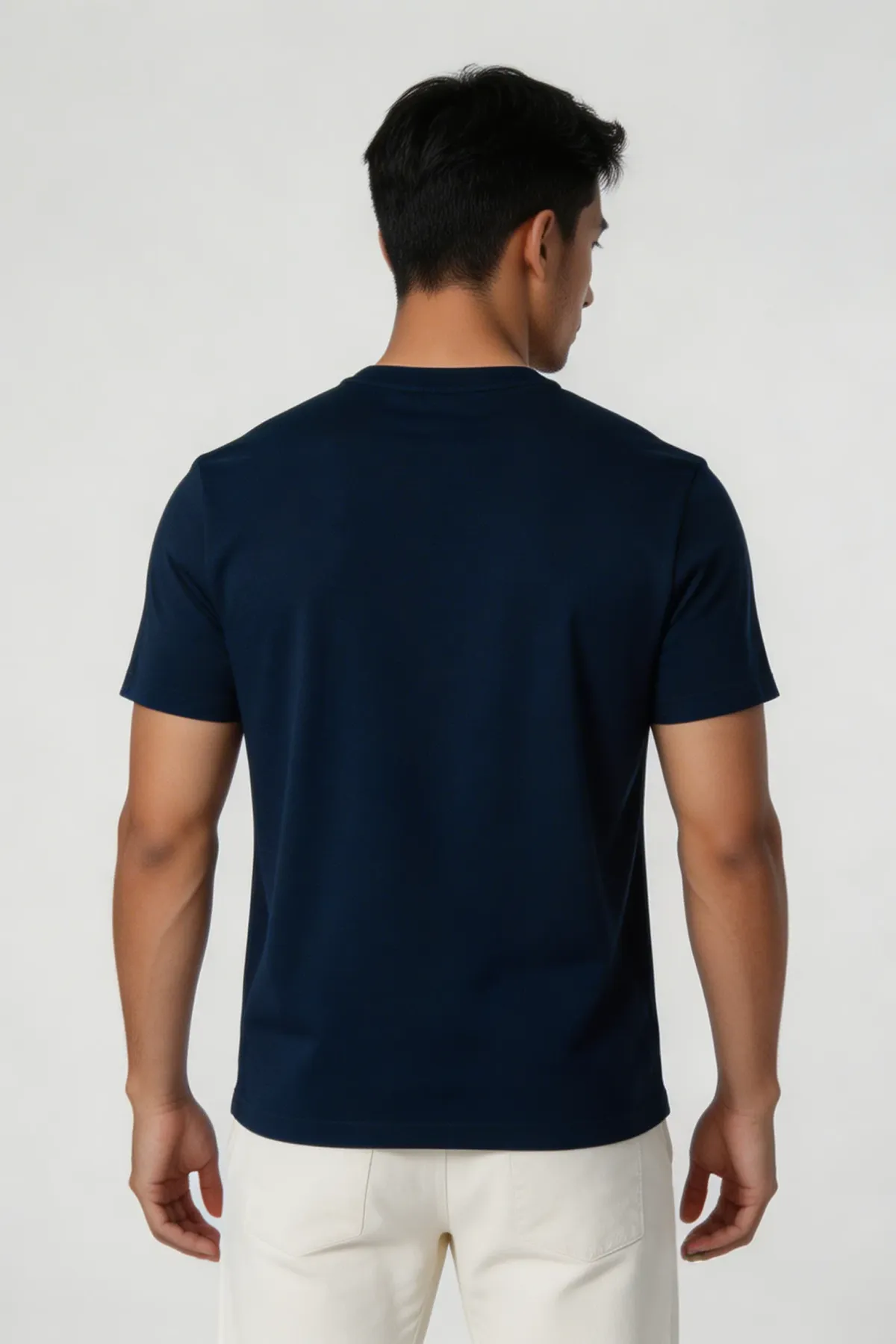 Signature Crewneck in Navy, back
