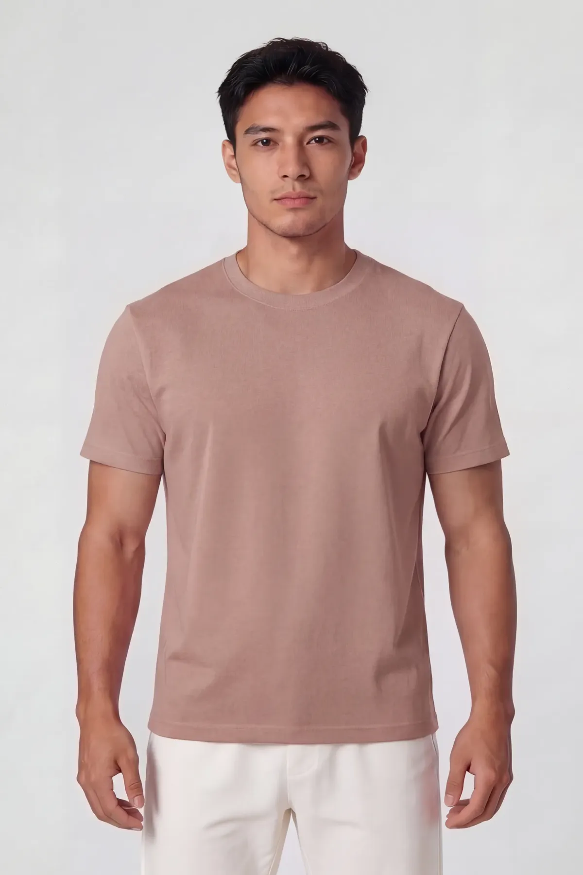 Men's Signature Crewneck in Powder Nude