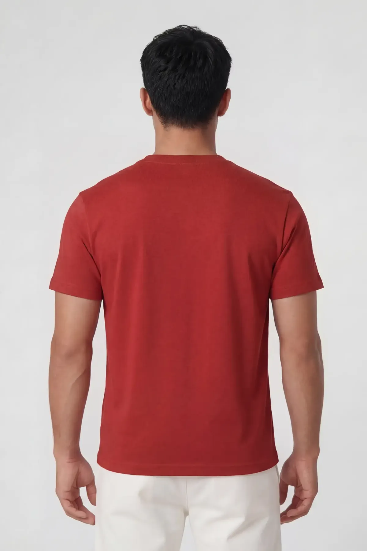 Signature Crewneck in Red, back
