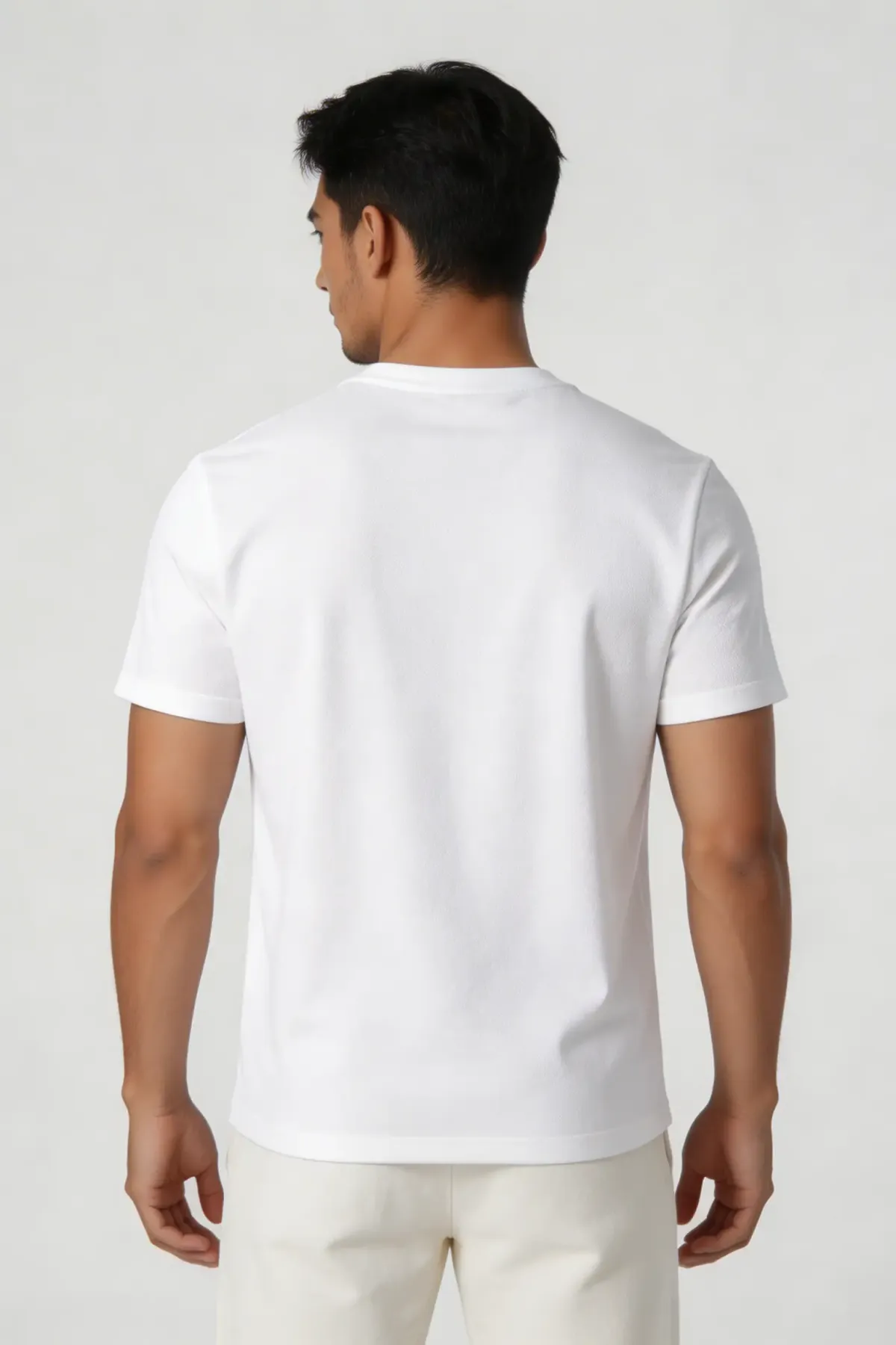 Signature Crewneck in White, back
