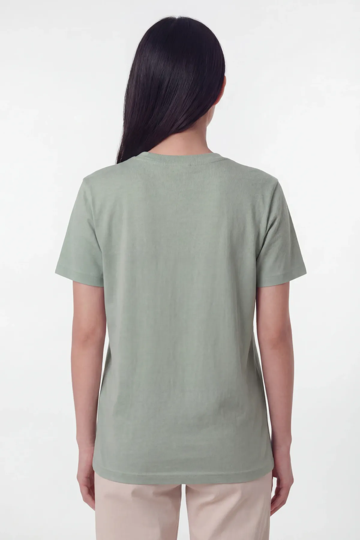 Signature Crewneck in Light Green, back