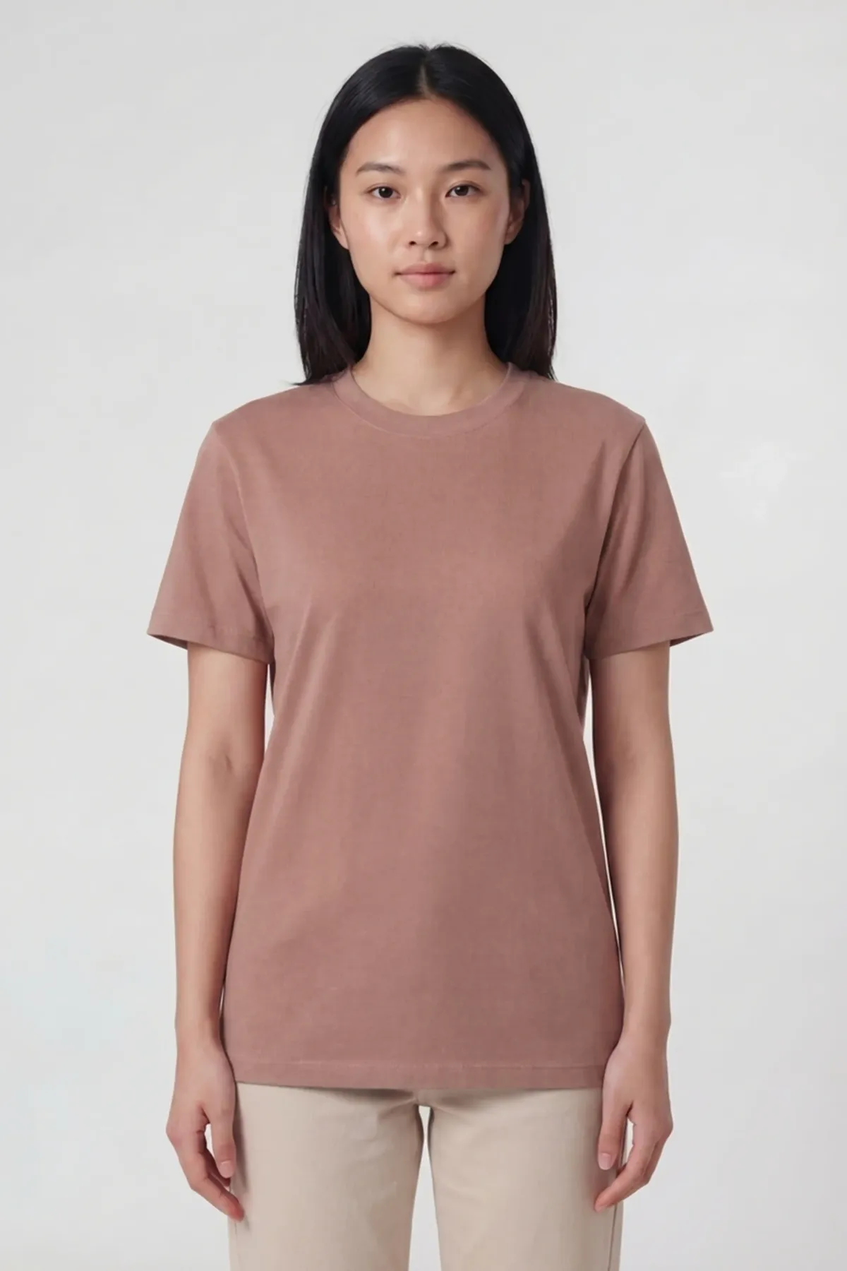 Women's Signature Crewneck in Powder Nude