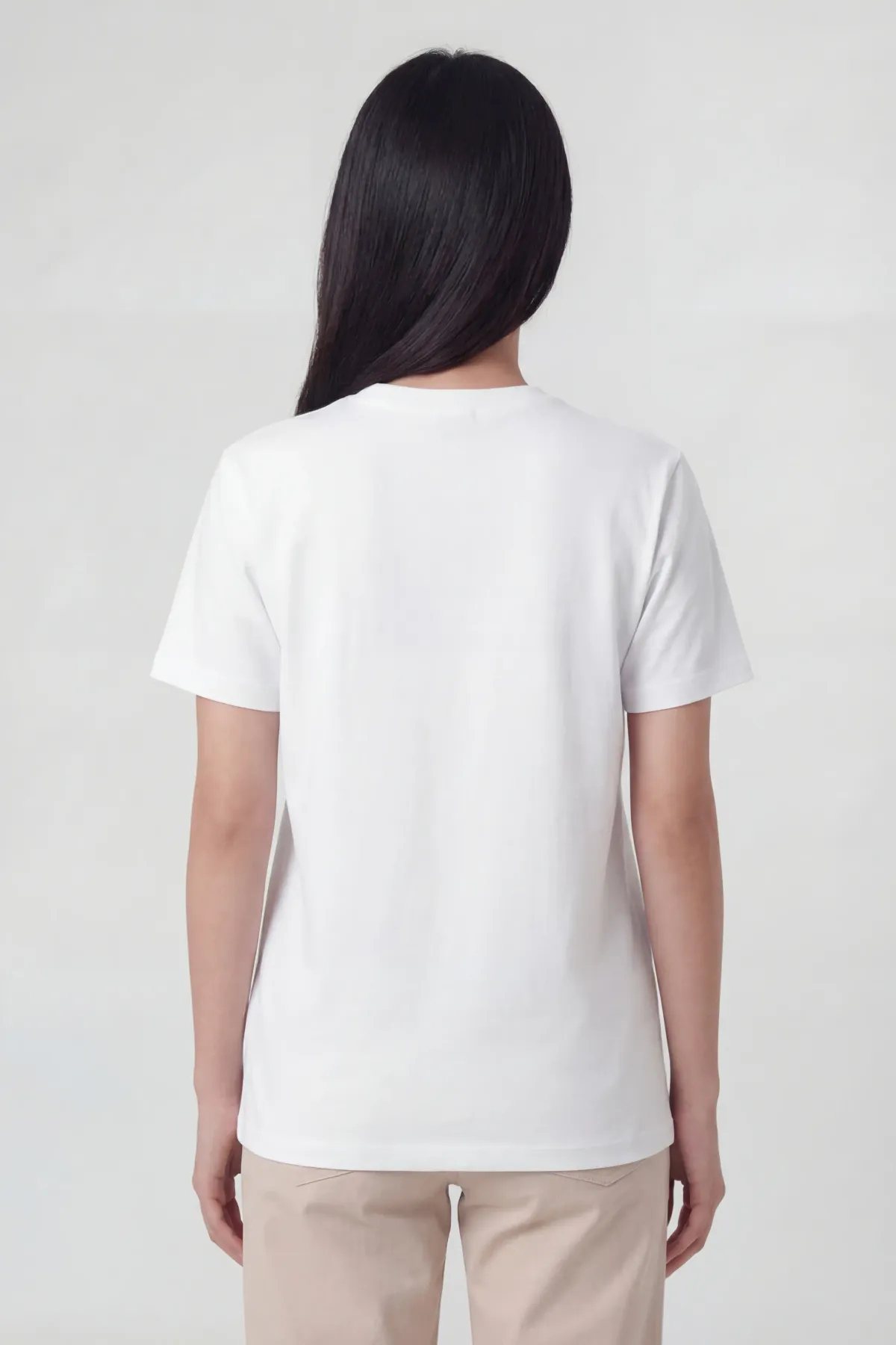 Signature Crewneck in White, back