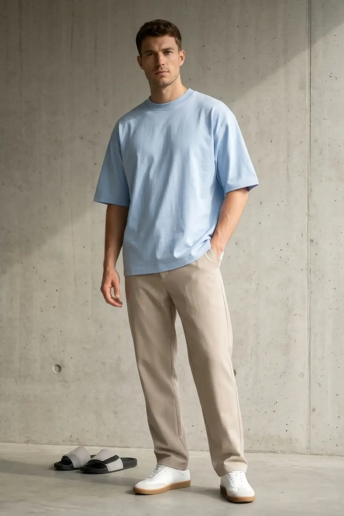 Signature Oversized in Light Blue