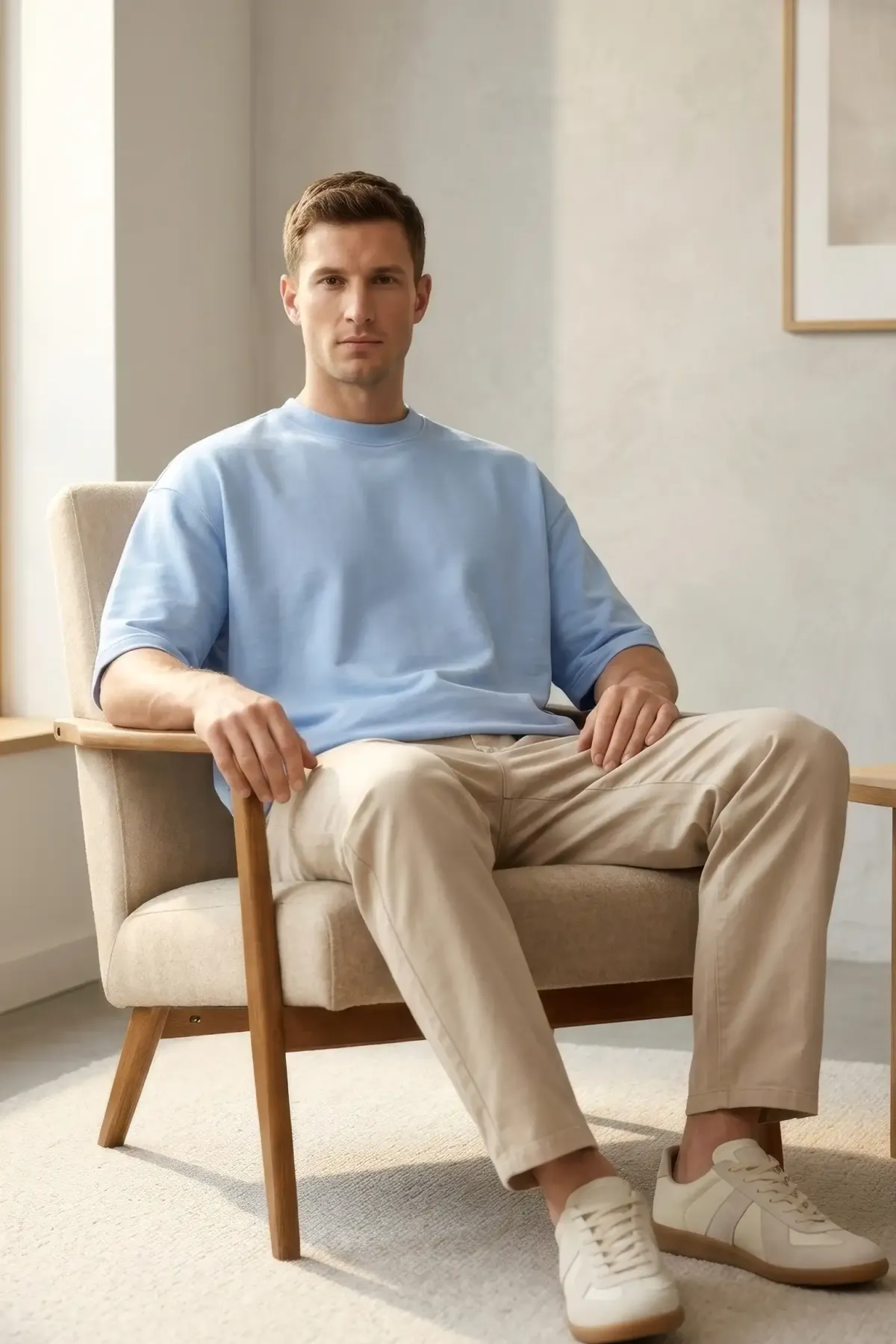 Signature Oversized in Light Blue