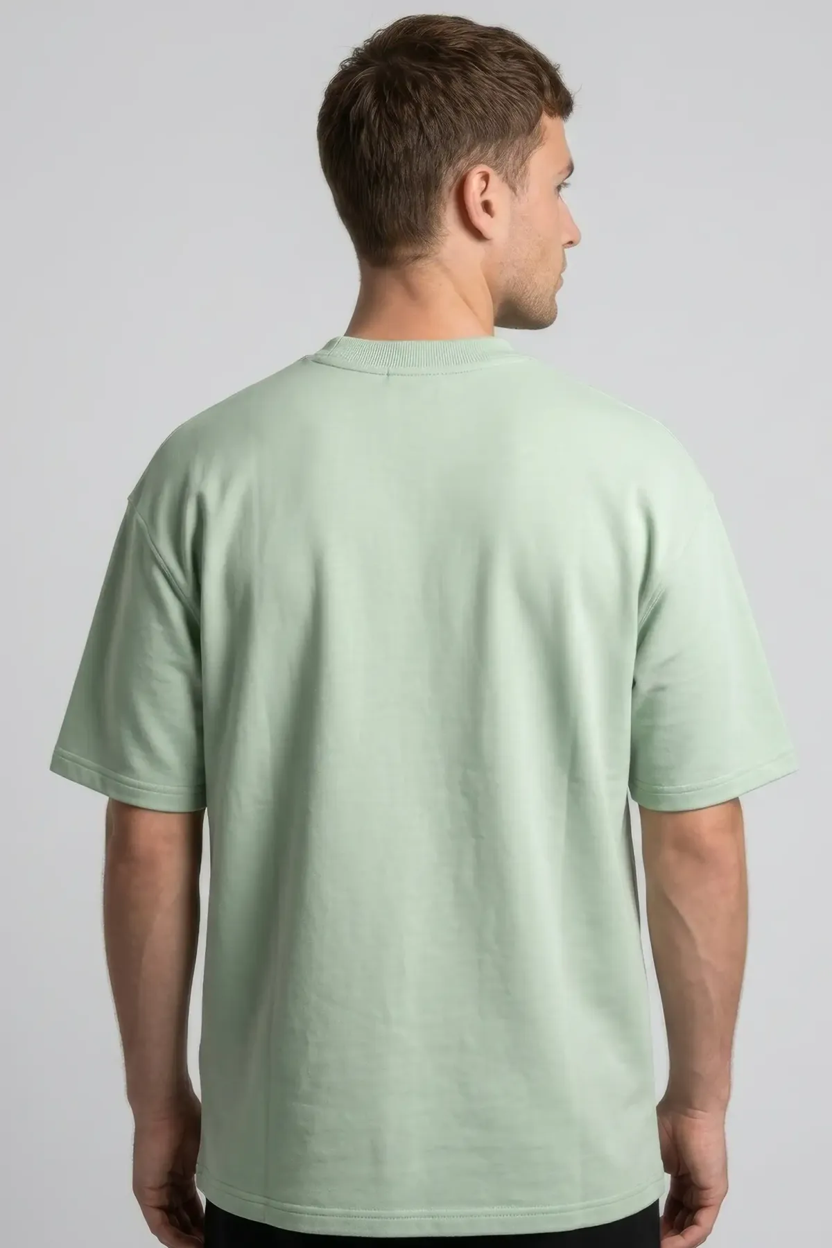 Signature Oversized in Light Green, back