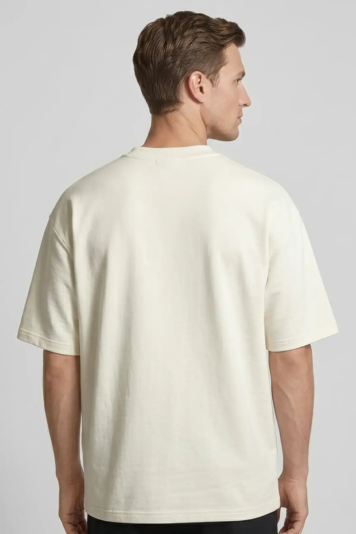 Signature Oversized in Off White, back